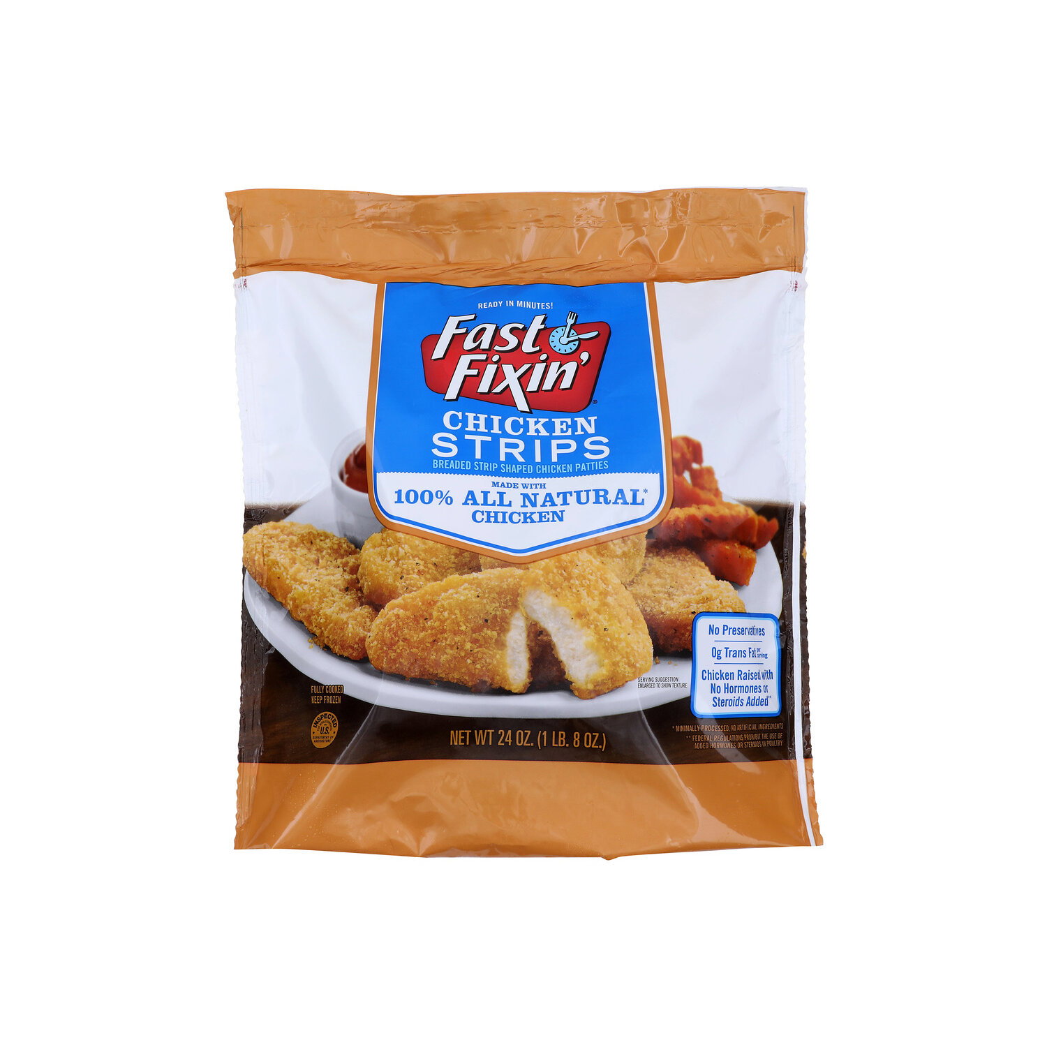 Fast Fixin' Chicken Strips, 100% All Natural - 24 Ounce Image 1 of 2