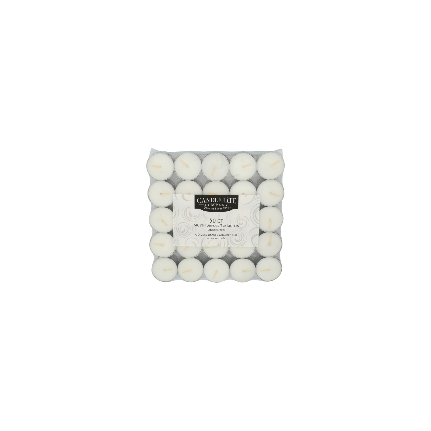 CANDLE-LITE Unscented Tealight - 50 Count Image 1 of 2