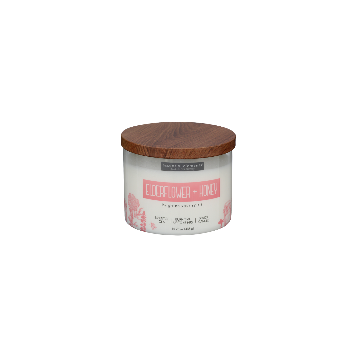 RUGGED & REFINED Elderflower & Honey 3 Wick Candle - 14.75 Ounce Image 1 of 3