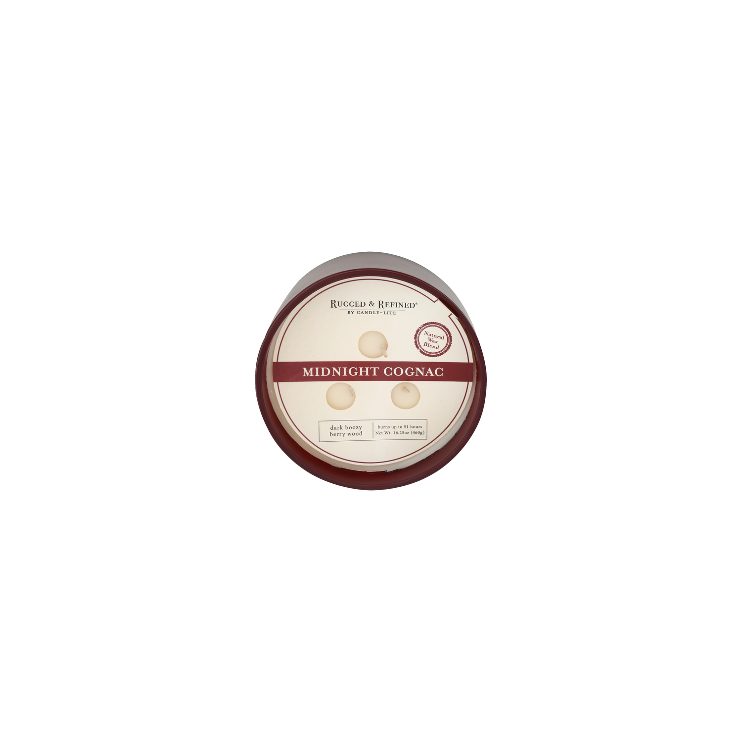 RUGGED & REFINED Midnight Cognac 3 Wick Candle - 16.25 Ounce Image 1 of 3