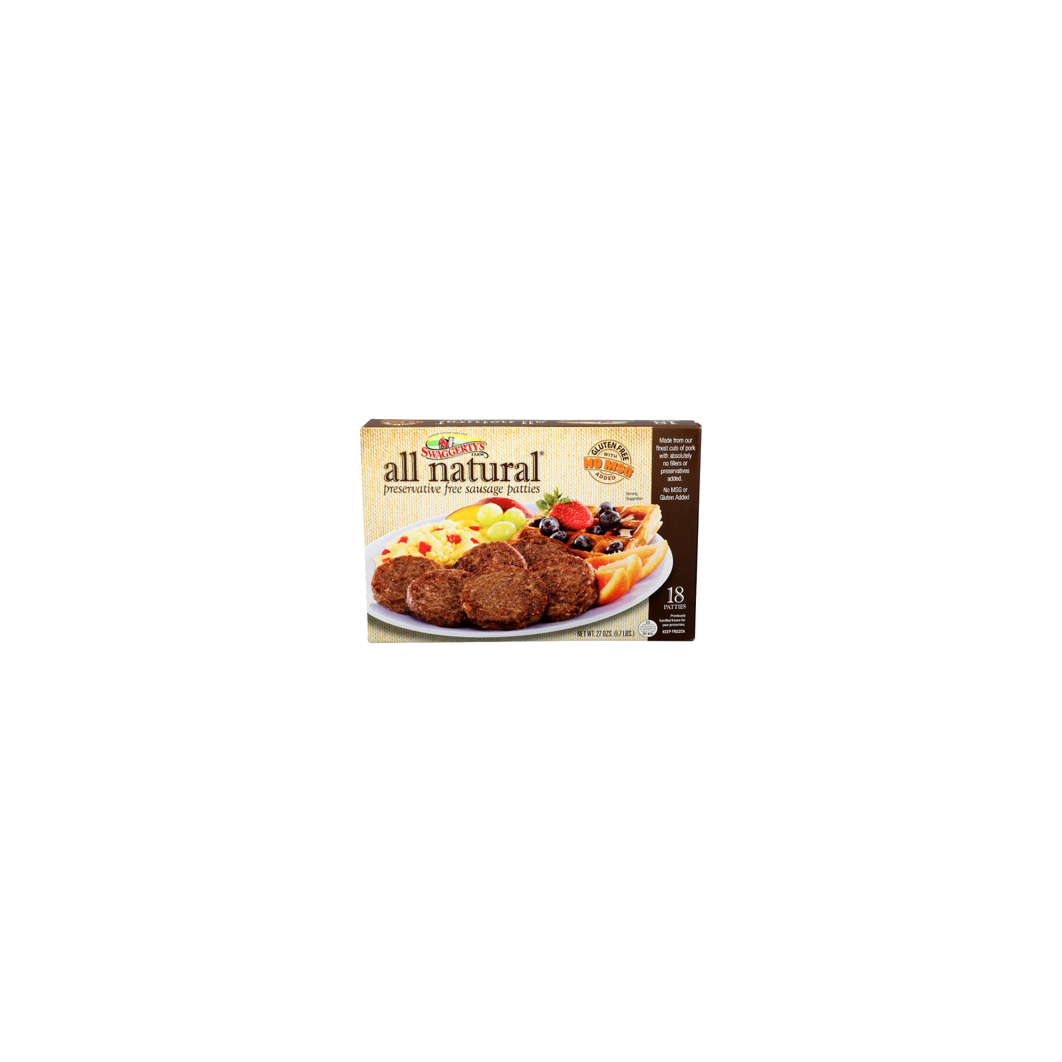 SWAGGERTY's Farm Preservative Free Sausage Patties - 1.5 Ounce - 18 Count Image 1 of 4