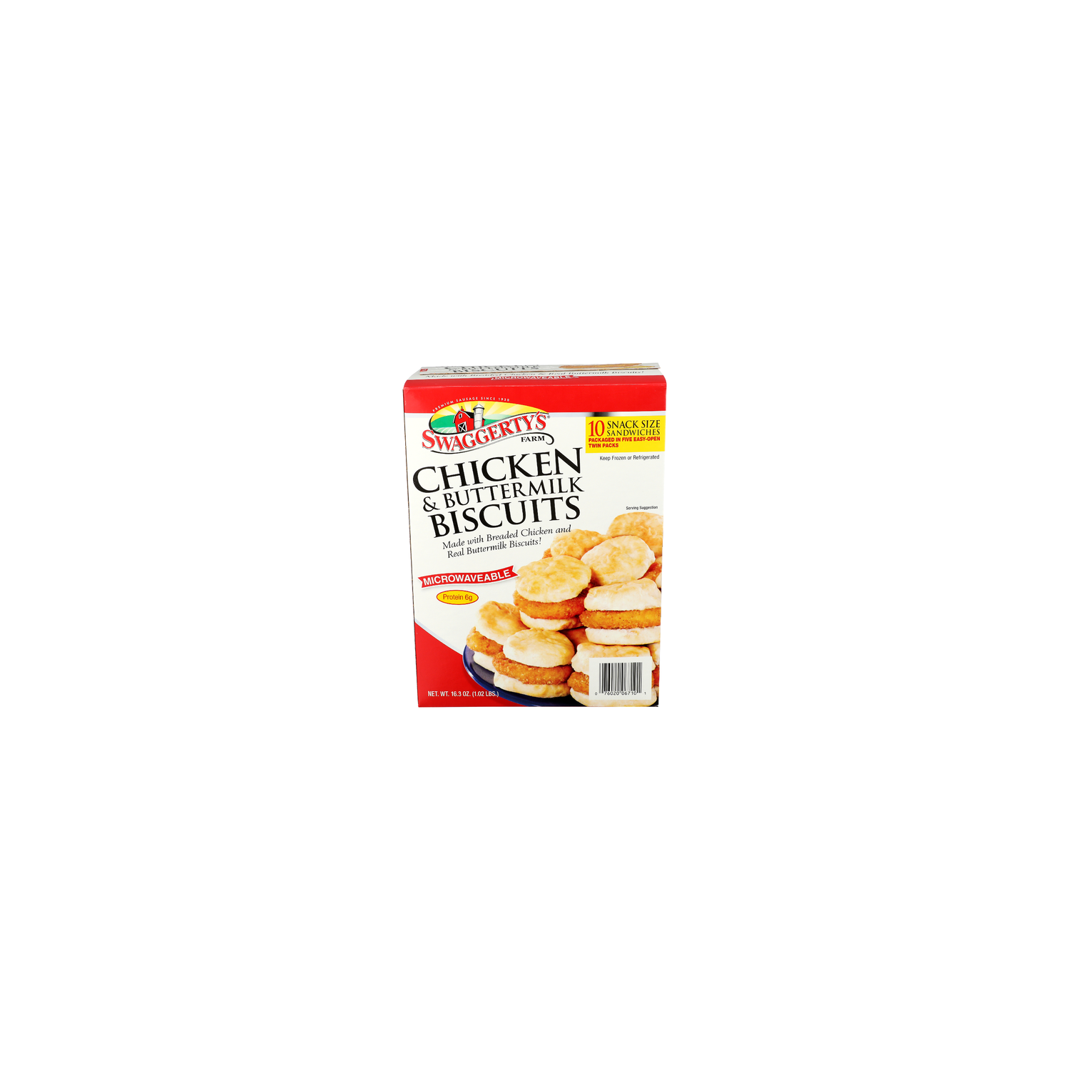 SWAGGERTY'S FARM Mini Chicken & Buttermilk Biscuits - 1.63 Ounce - 10 Count Image 1 of 4