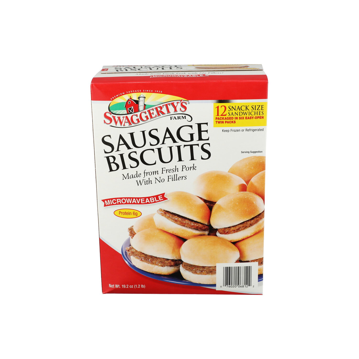 SWAGGERTY'S FARM Mini Sausage Biscuits - 3.2 Ounce - 6 Count Image 1 of 4