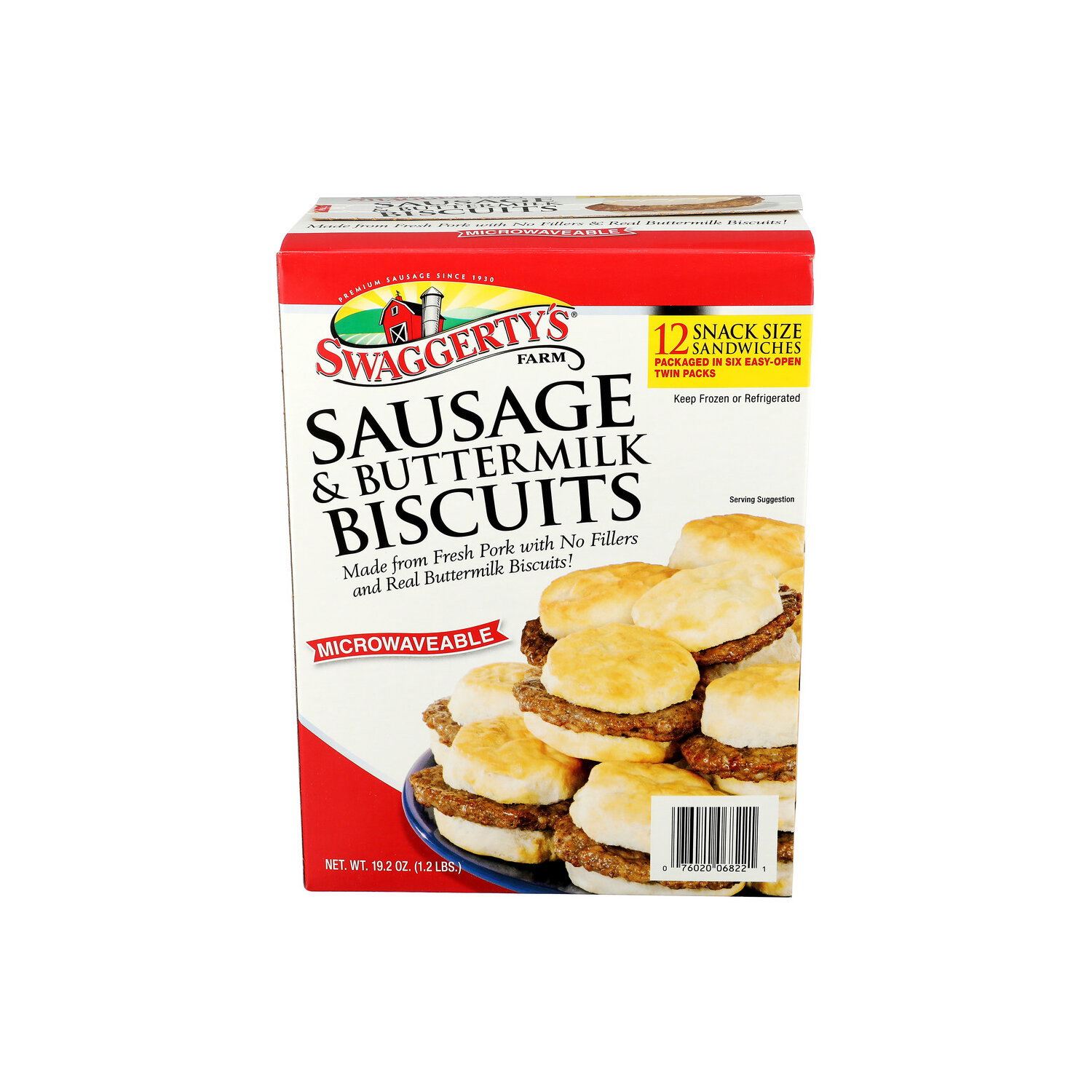 SWAGGERTY'S FARM Mini Sausage & Buttermilk Biscuits - 3.2 Ounce - 6 Count Image 1 of 4
