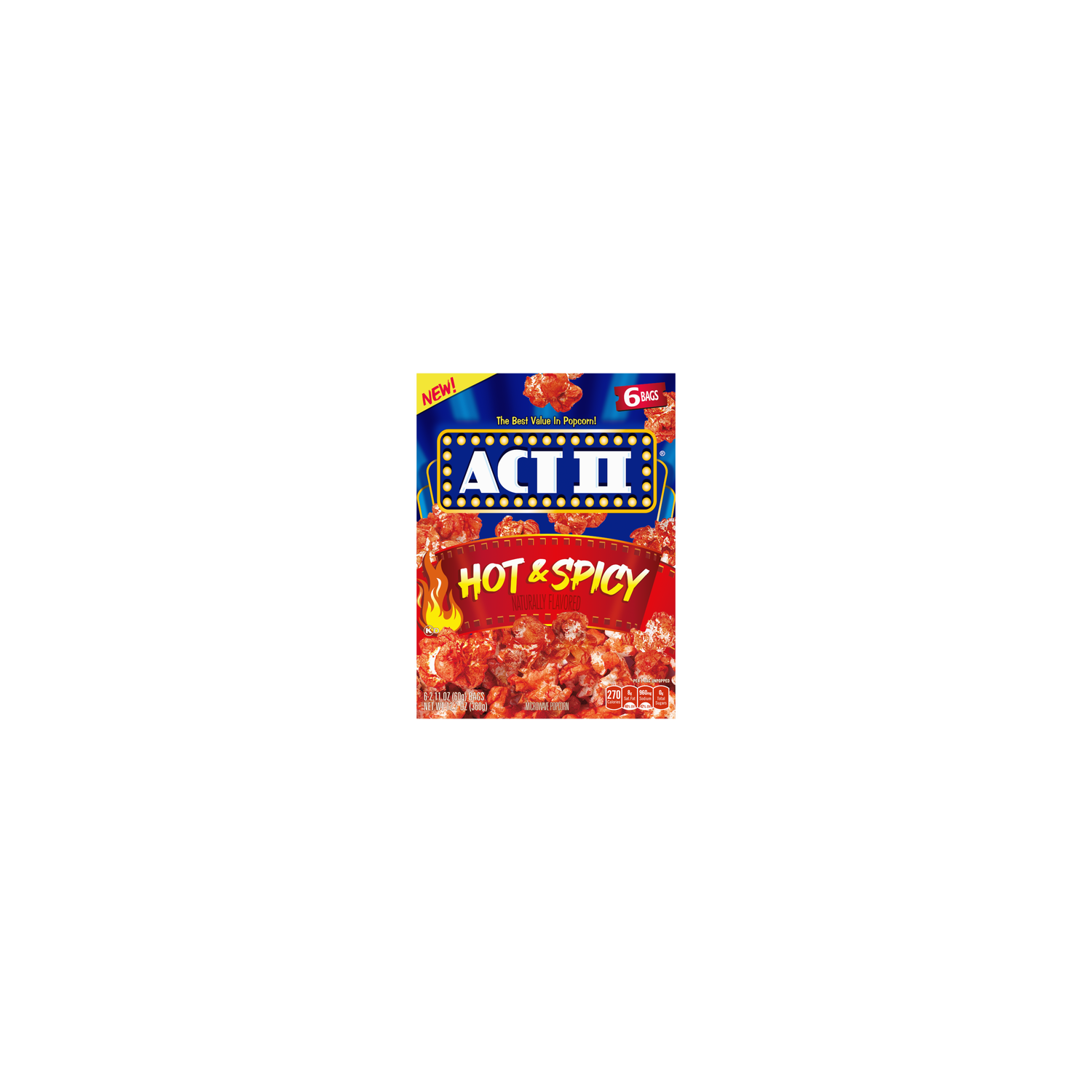 Act II Hot And Spicy Flavor Microwave Popcorn, ., Bags - 12.7 Ounce Image 1 of 2