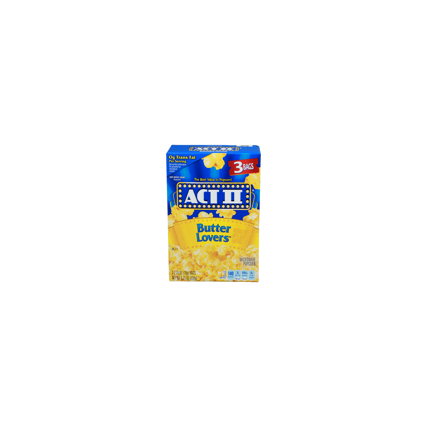 Act II Butter Lovers Microwave Popcorn - 2.75 Ounce - 3 Count Image 1 of 4