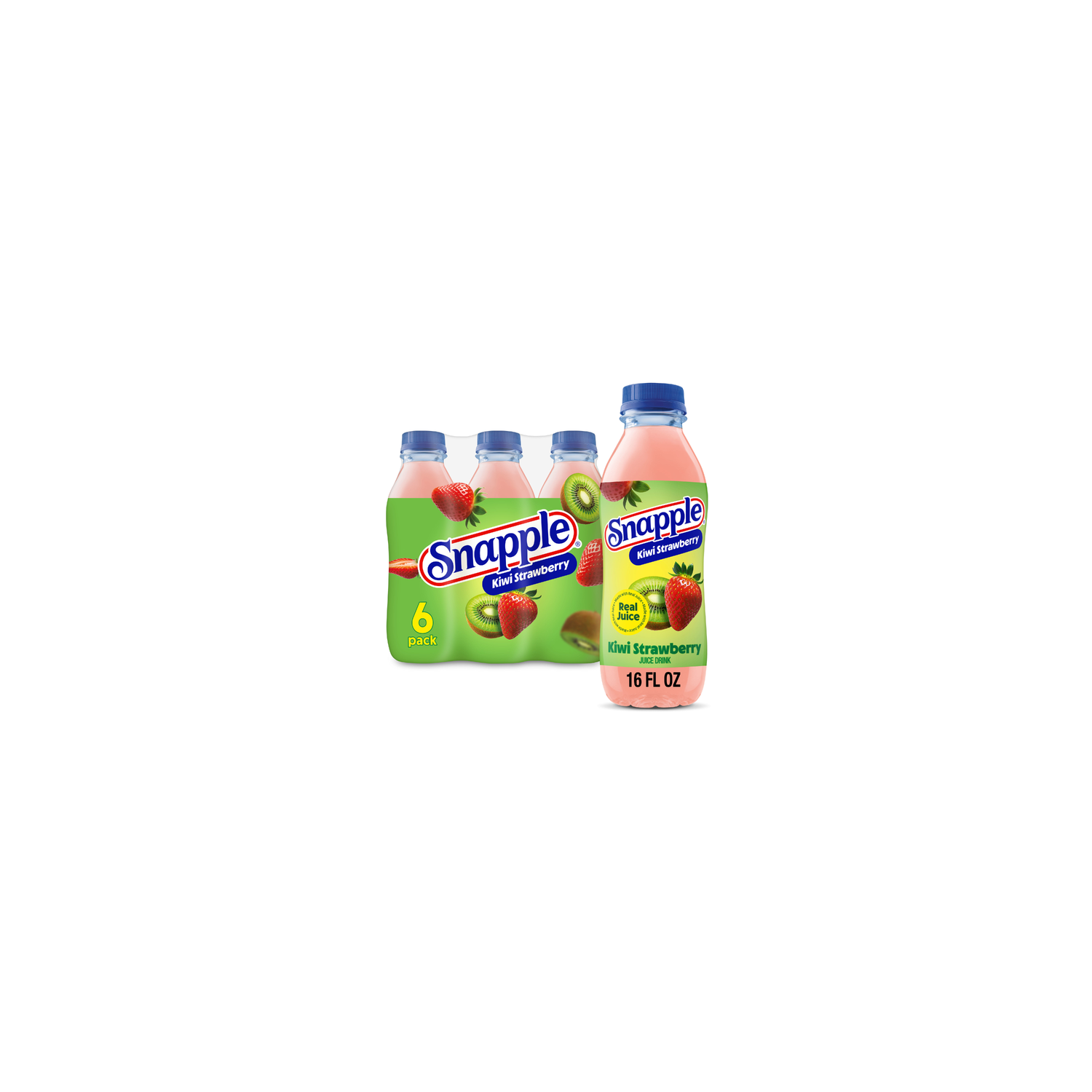 Snapple Kiwi Strawberry Juice Drink - 2.667 Fluid Ounce - 6 Count Image 1 of 3