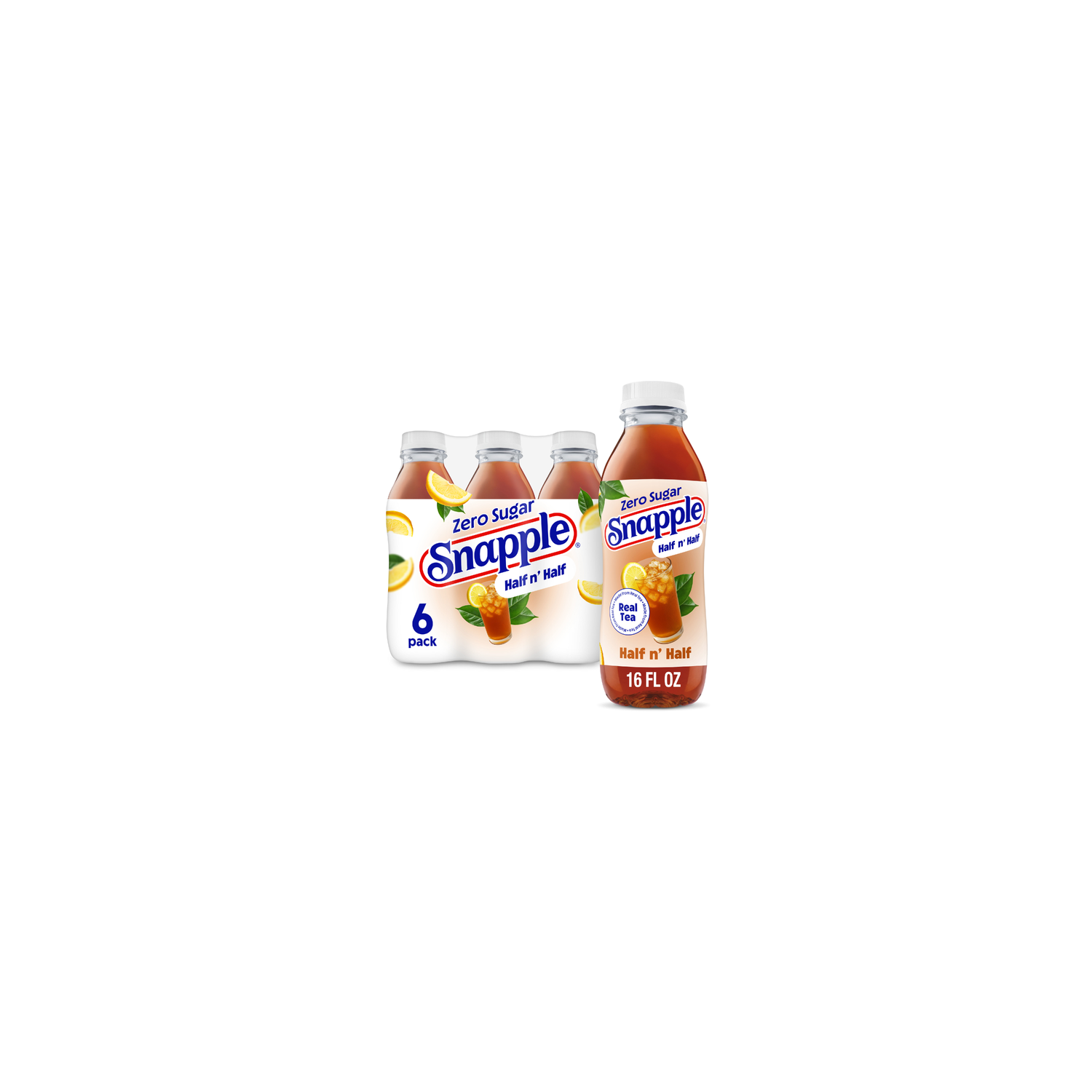 Snapple Zero Sugar Half 'n Lemonade Tea - 2.667 Fluid Ounce - 6 Count Image 1 of 3