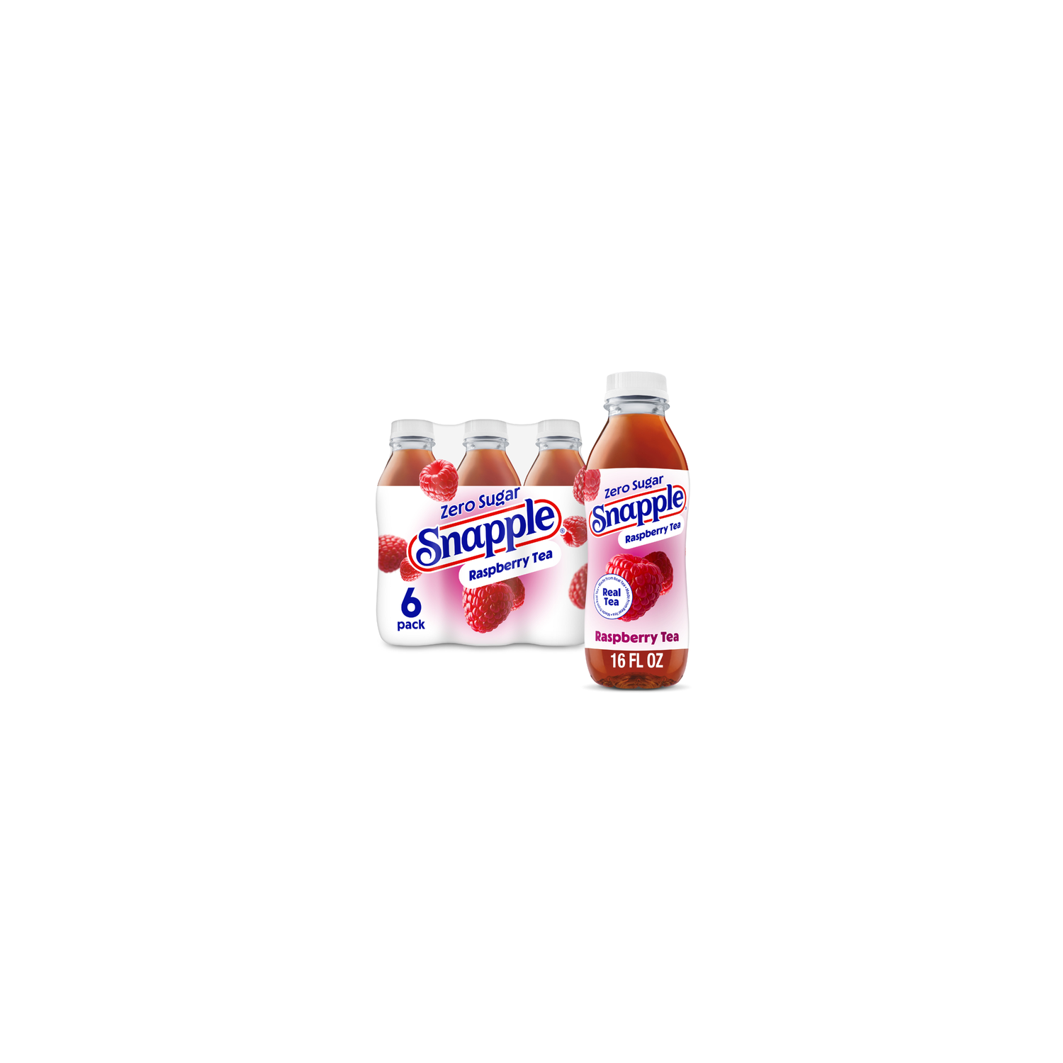 Snapple Zero Sugar Raspberry Tea - 2.667 Fluid Ounce - 6 Count Image 1 of 3
