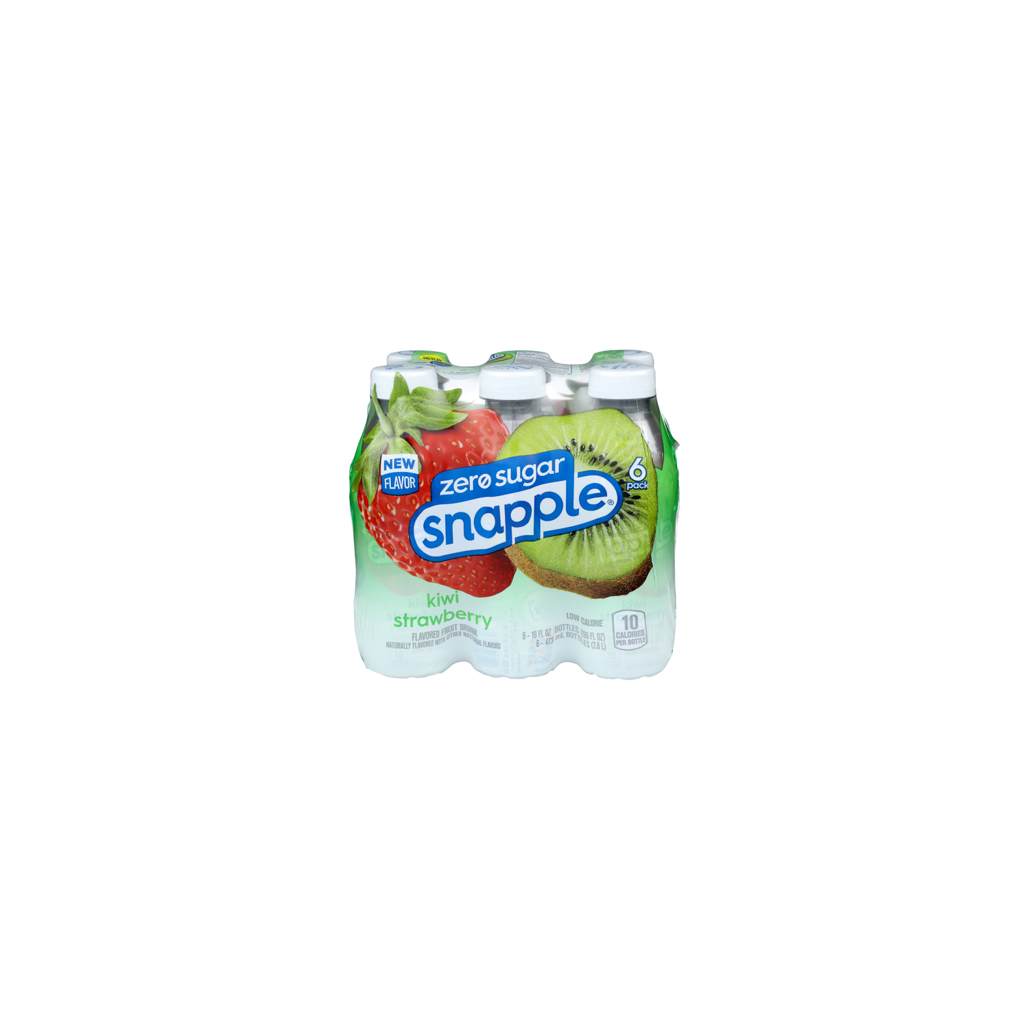 Snapple Kiwi Strawberry Zero Sugar Flavored Fruit Drink - 16 Fluid Ounce - 6 Count Image 1 of 4