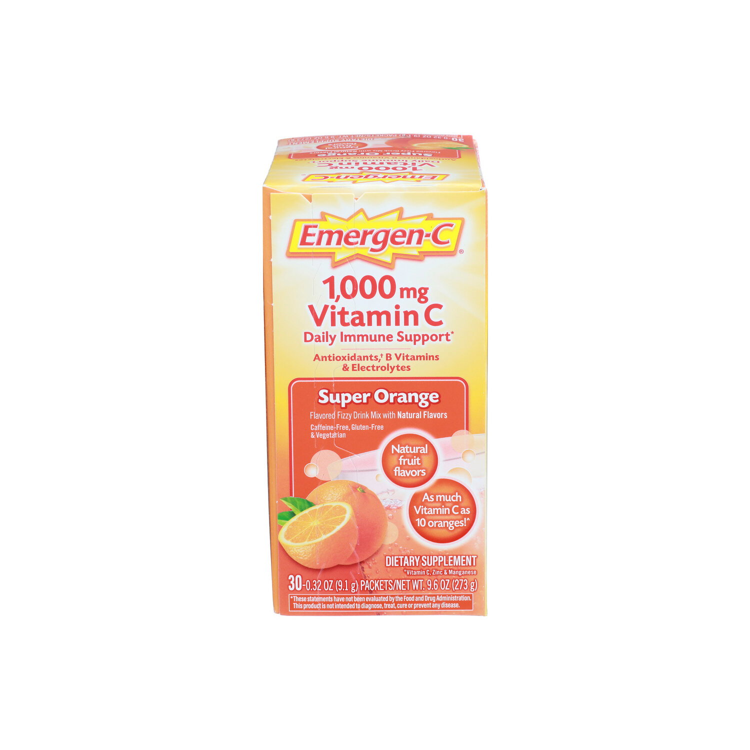 EMERGEN-C Super Orange Daily Immune Support Vitamin C 1 - 0.32 Ounce - 30 Count Image 1 of 2