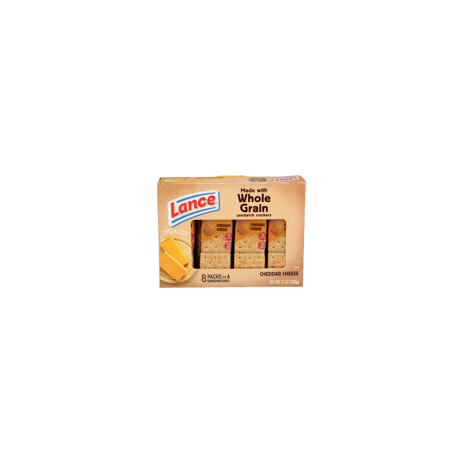 Lance Cheddar Cheese Sandwich Crackers - 1.5 Ounce - 8 Count Image 1 of 4