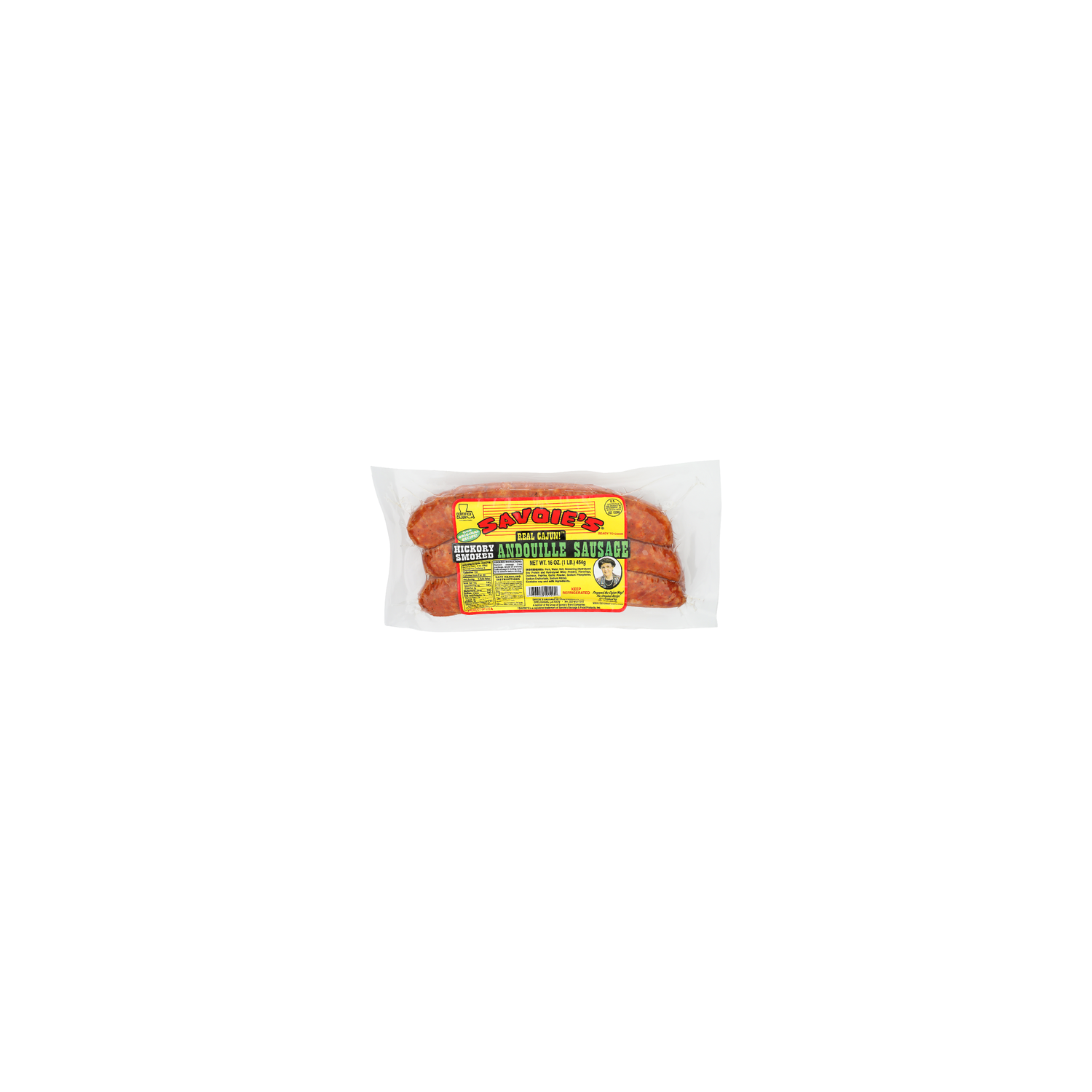 SAVOIE's Real CAJUN! Hickory Smoked Andouille Sausage - 16 Ounce Image 1 of 4