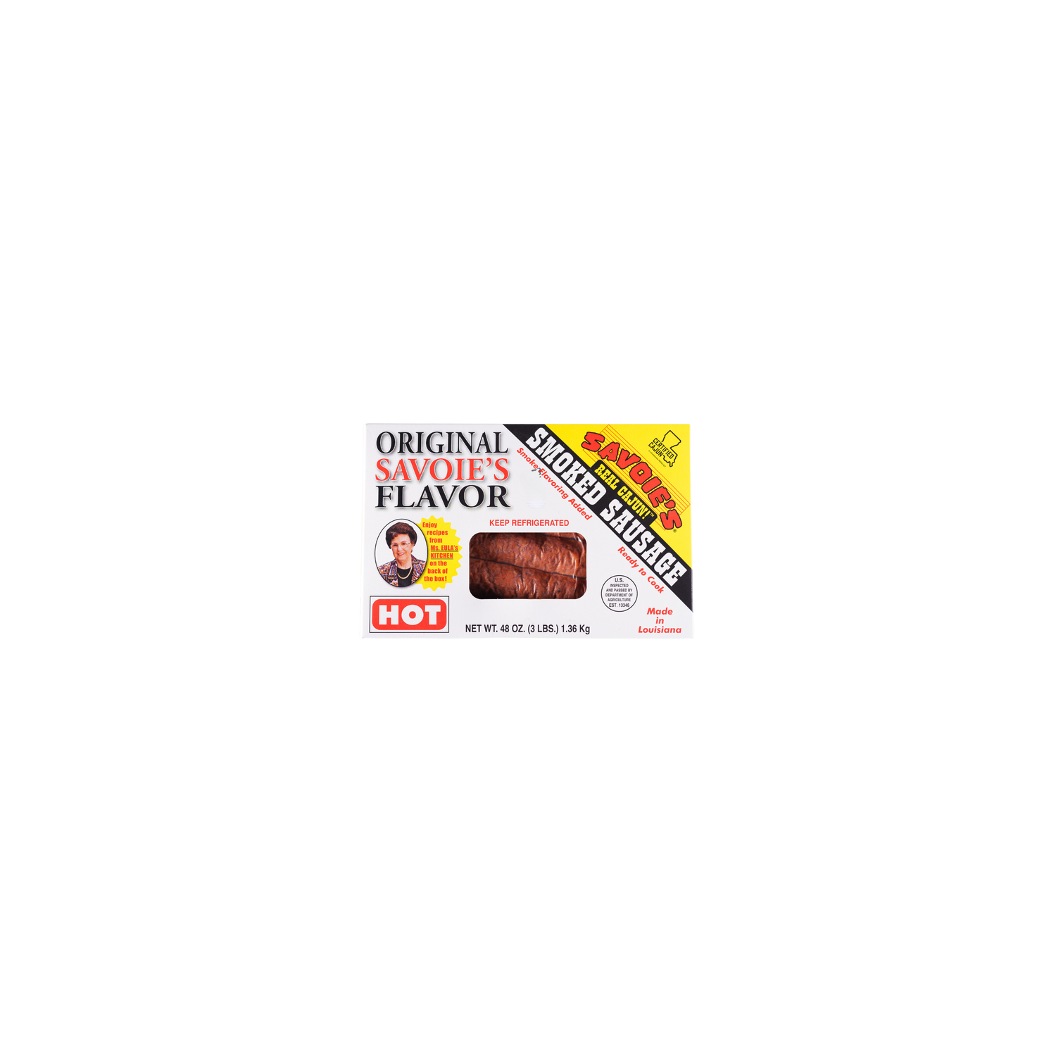 Savoie's Hot Smoked Mixed Sausage - 48 Ounce