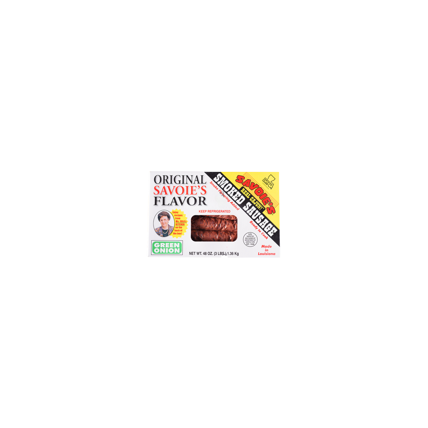 Savoie's Smoked Mixed Green Onion Sausage - 48 Ounce