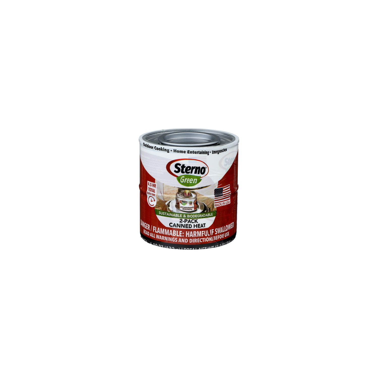 Sterno Green Canned Heat - 6.1 Ounce - 2 Count Image 1 of 2