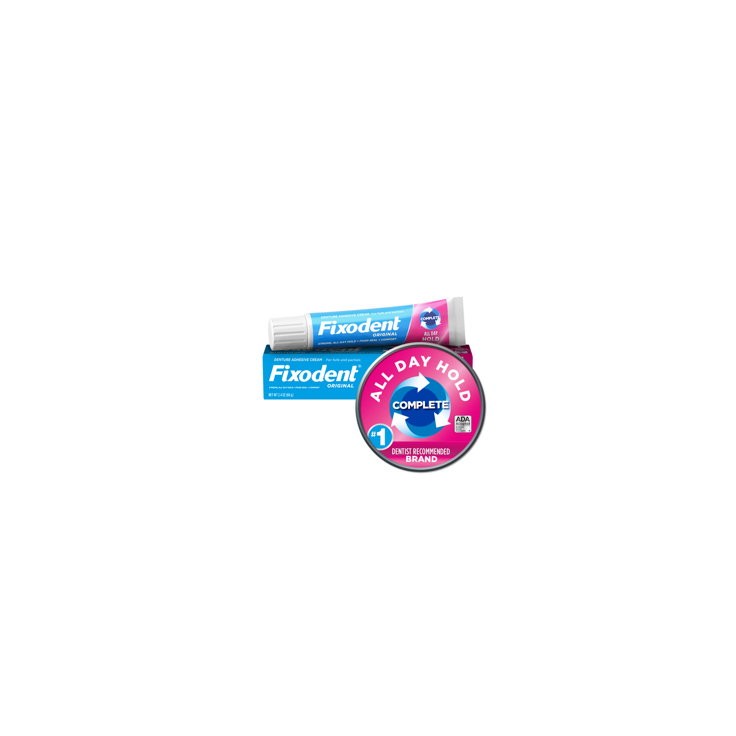 Fixodent Denture Adhesive Cream - 2.4 Ounce Image 1 of 3