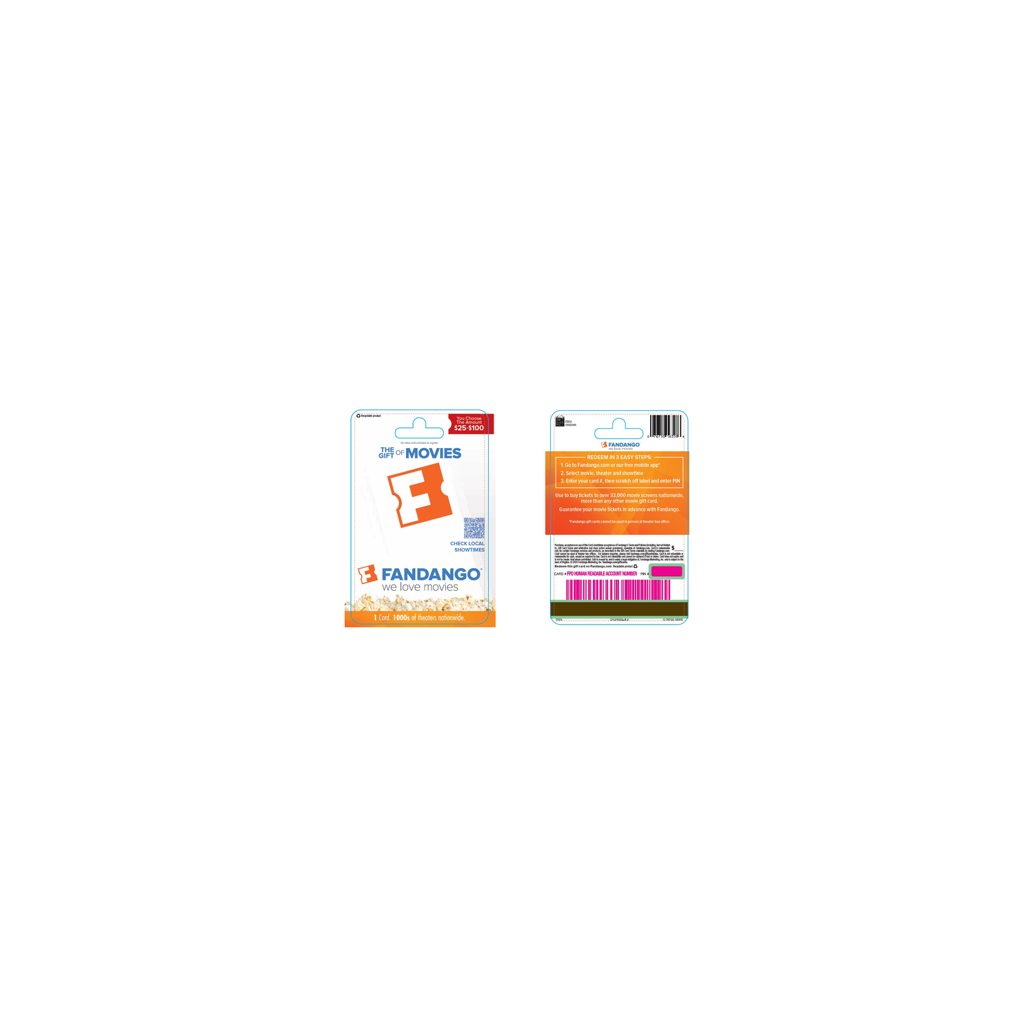 Fandango $100 Gift Card - 1 Each