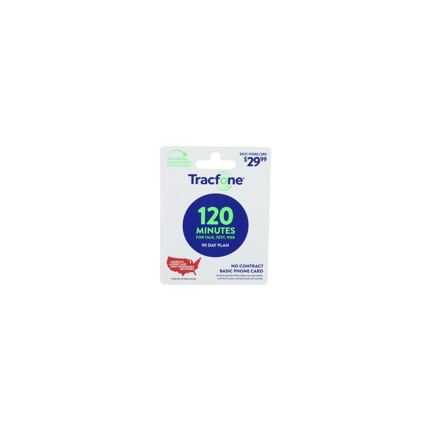 Tracfone 120 Minutes For Talk, Text, Web - 1 Each Image 1 of 2
