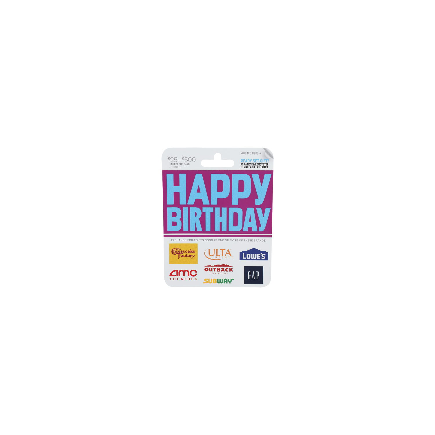 Original Content Swap Birthday $25-$500 Happy Gift Card - 1 Each Image 1 of 2