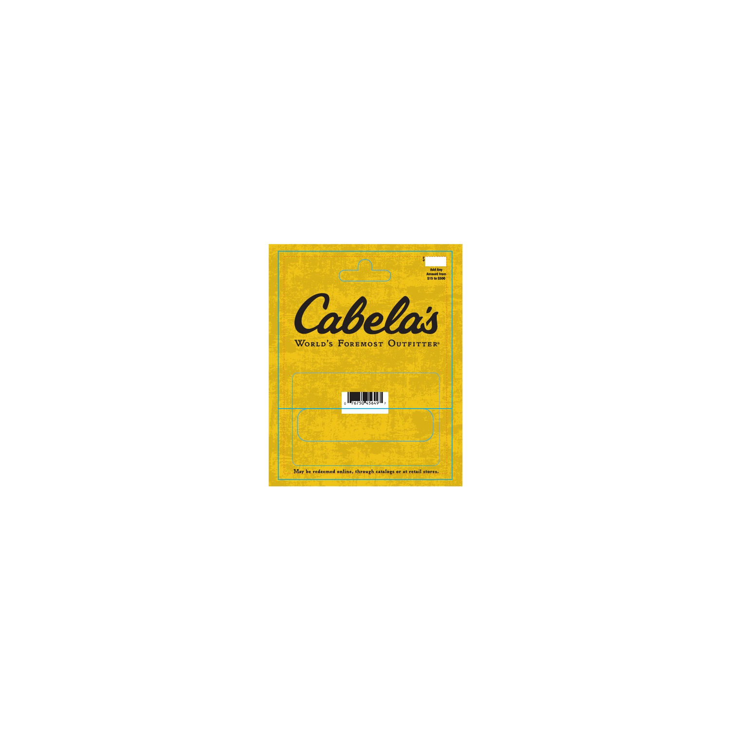 Cabela's $15-$500 Gift Card - 1 Each