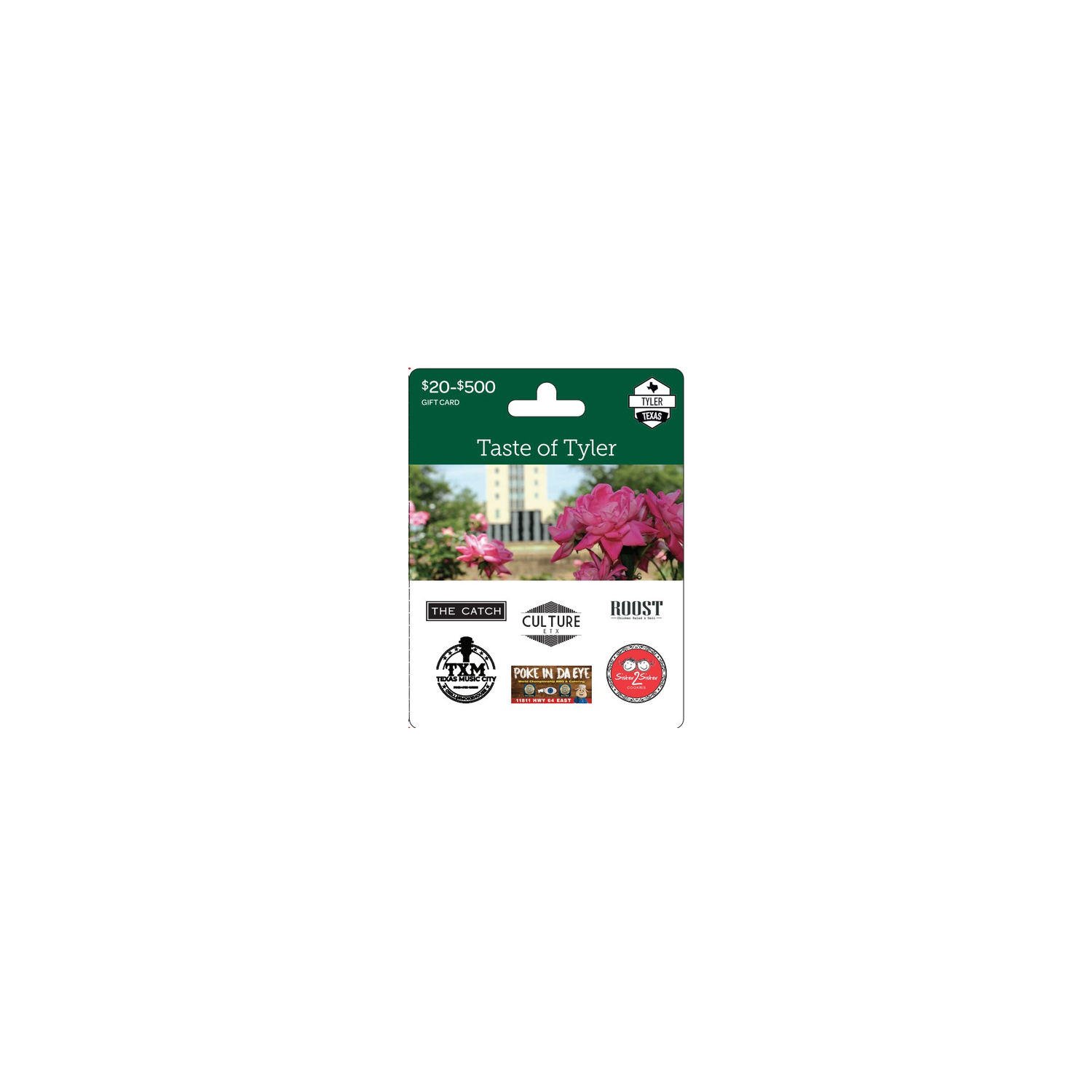 Original Content Private Label $20-500 Taste Of Tyler Gift Card - 1 Each