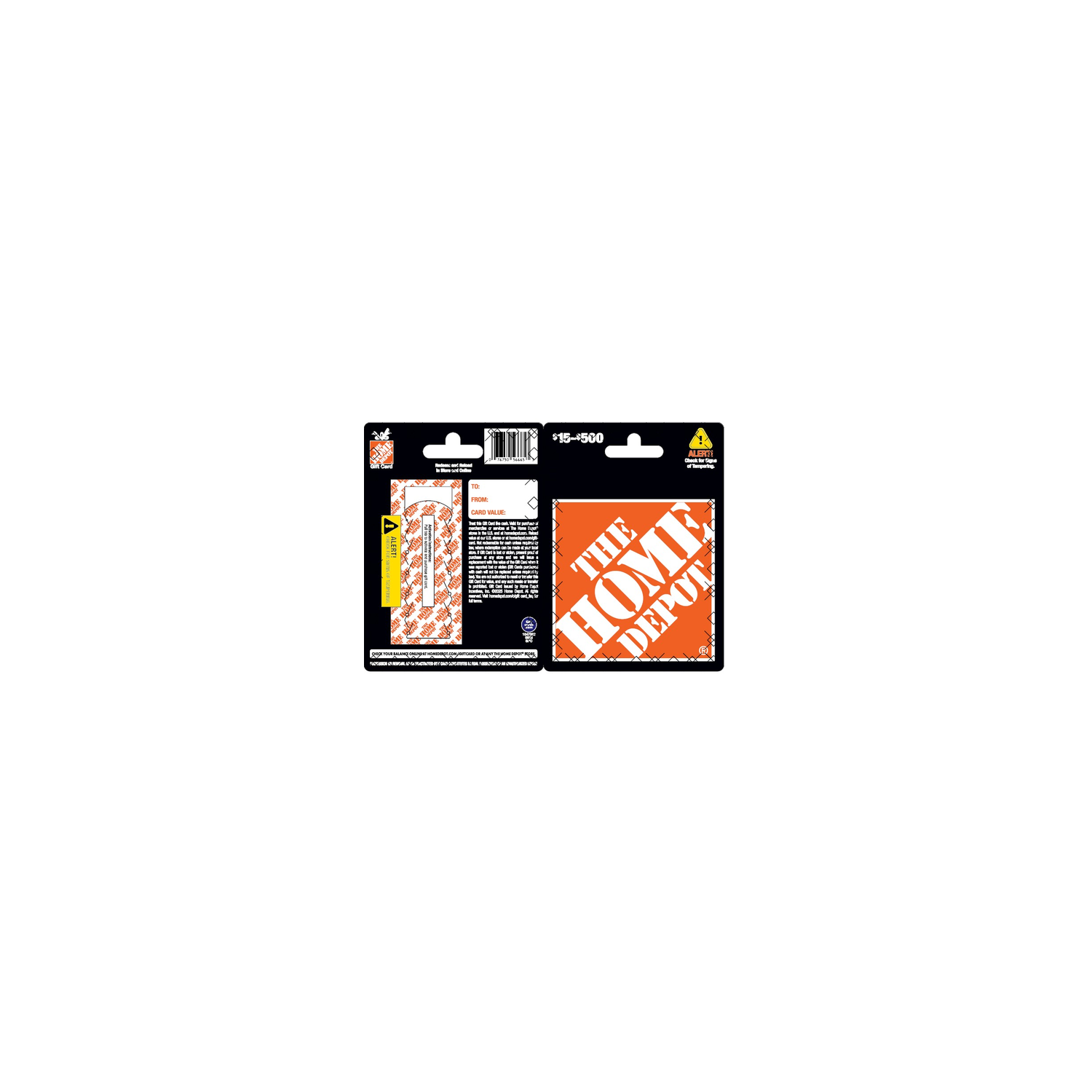 Home Depot $15-500 - 1 Each