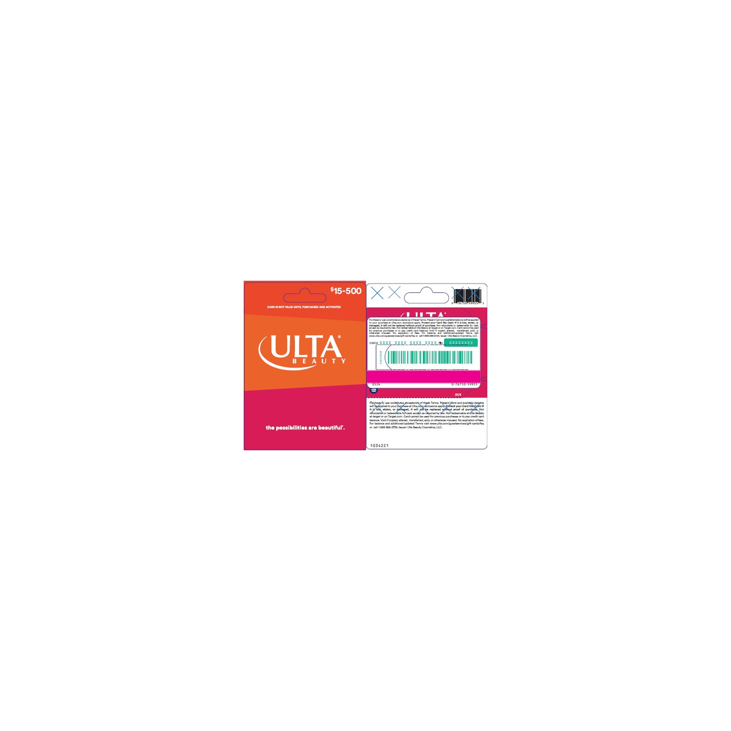 Ulta Beauty $15-$500 Gift Card - 1 Each