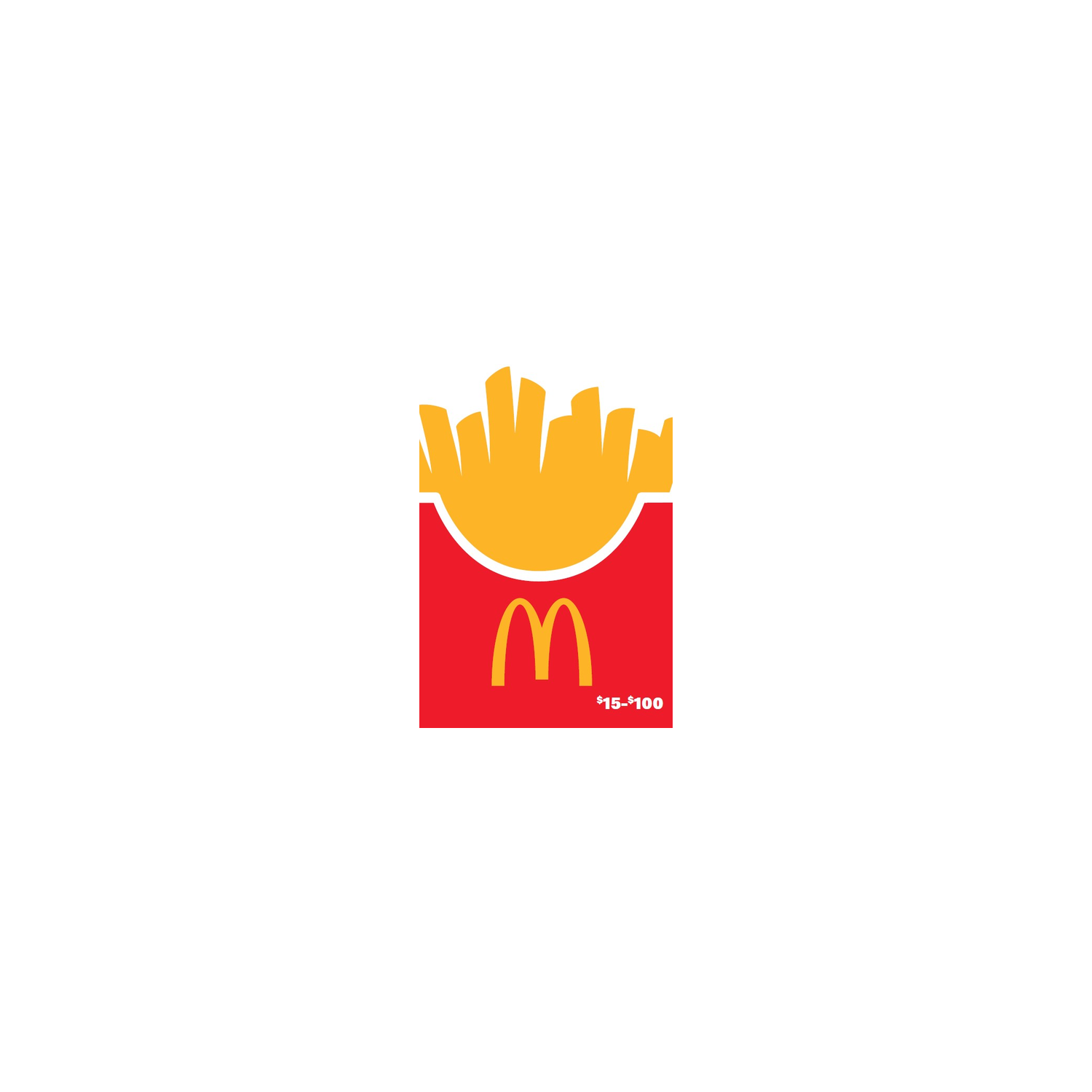 Mcdonalds $15-100 - 1 Each