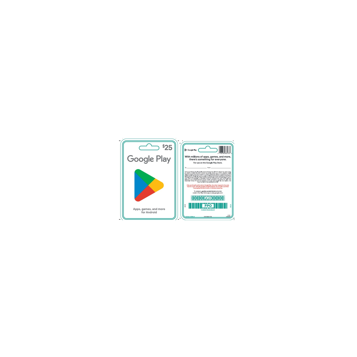 Google Us $25 Play - 1 Each