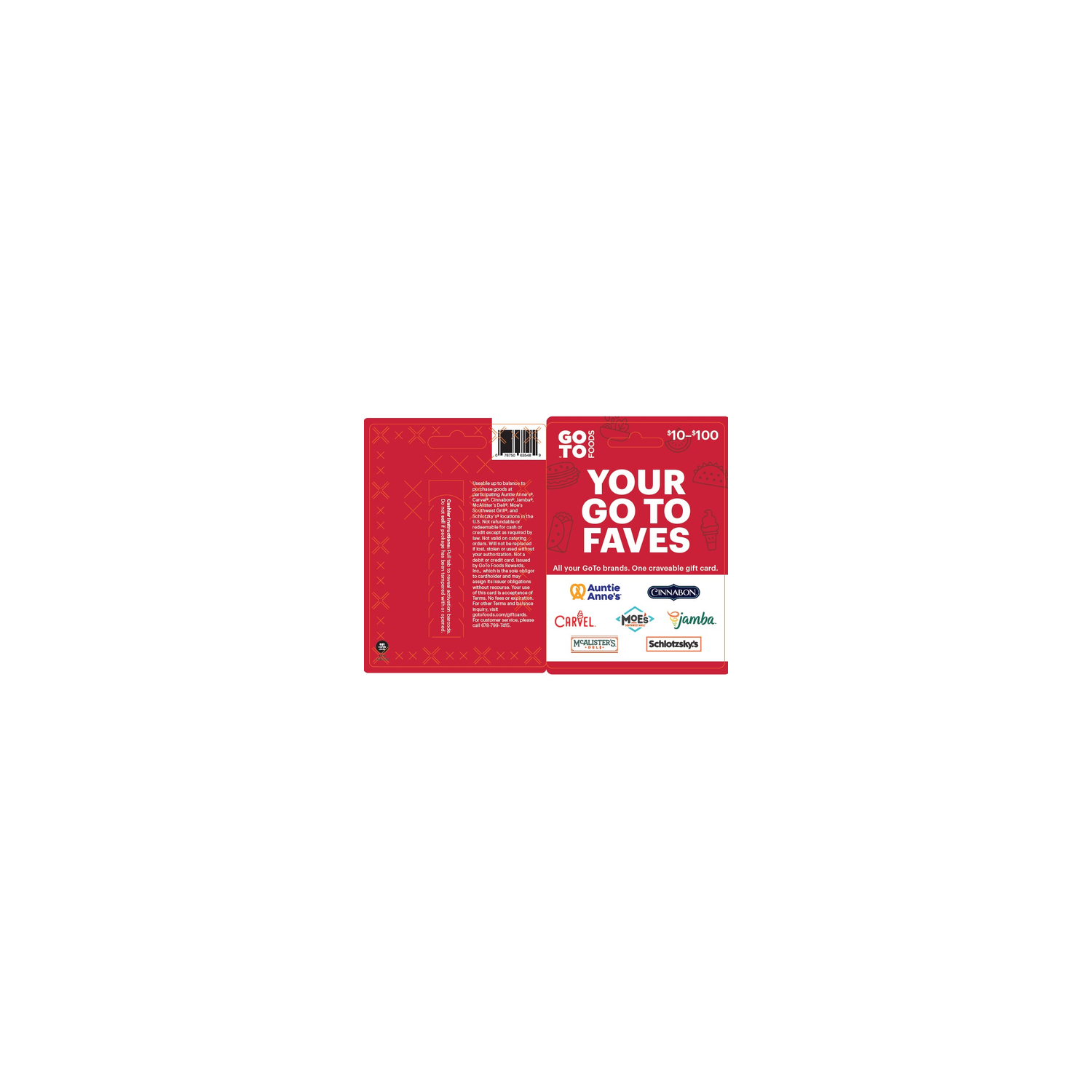 Focus Brands $10-100 - 1 Each