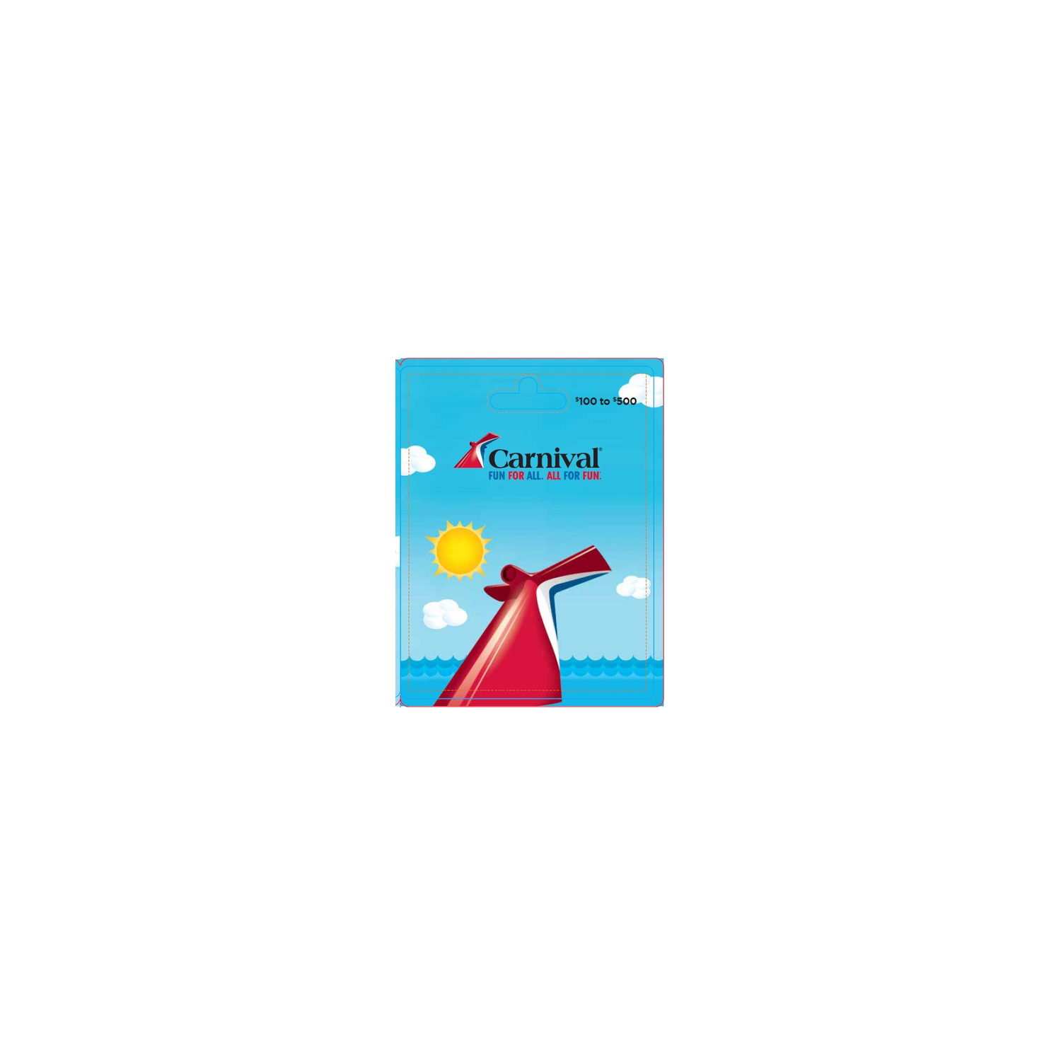 Carnival Cruise Lines $100-$500 Gift Card - 1 Each