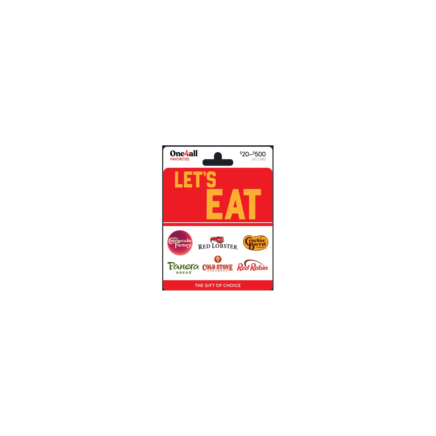One 4 all Let's Eat Multibrand $20-$500 Gift Card - 1 Each