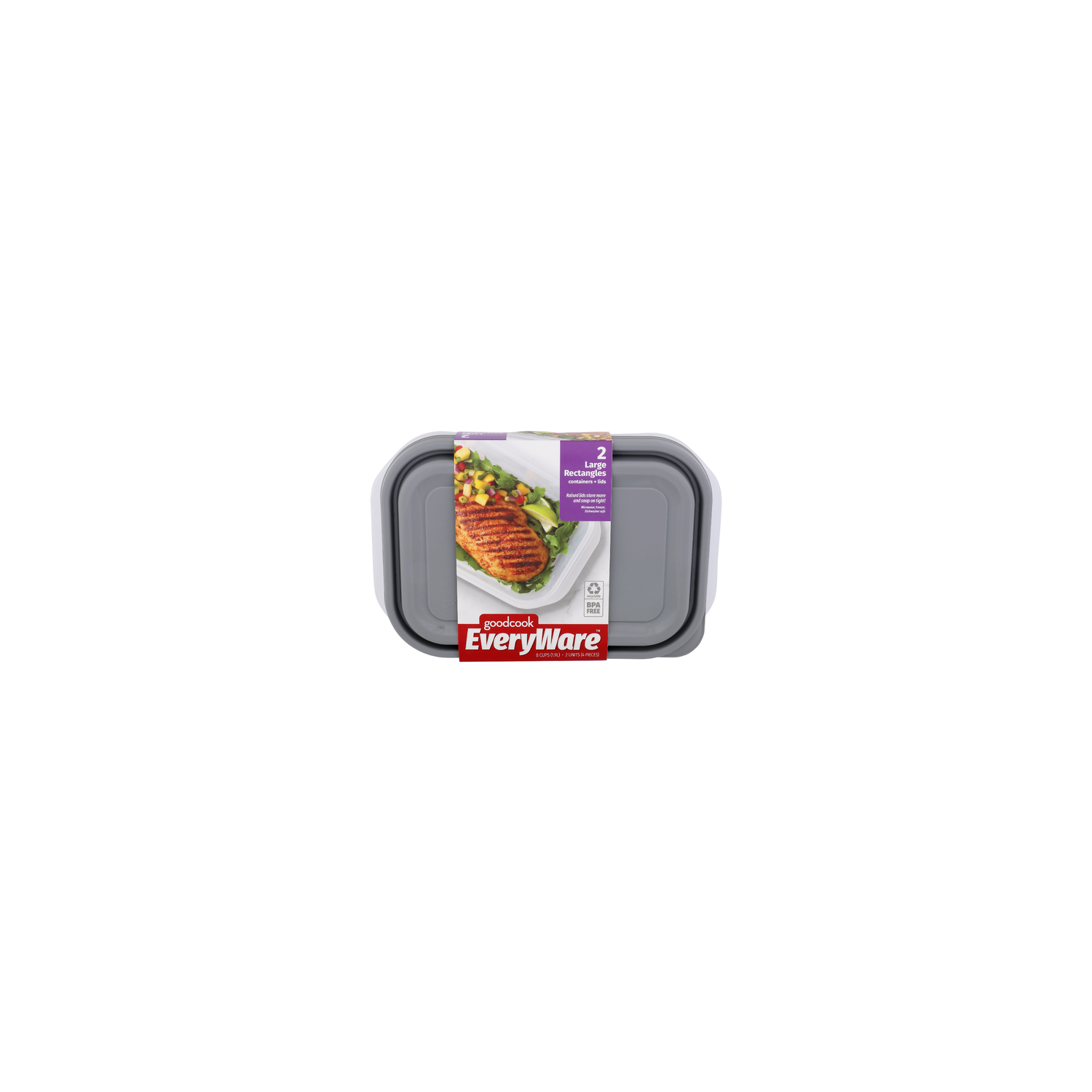Goodcook Everyware Large Rectangles Food Container - 2 Count Image 1 of 2