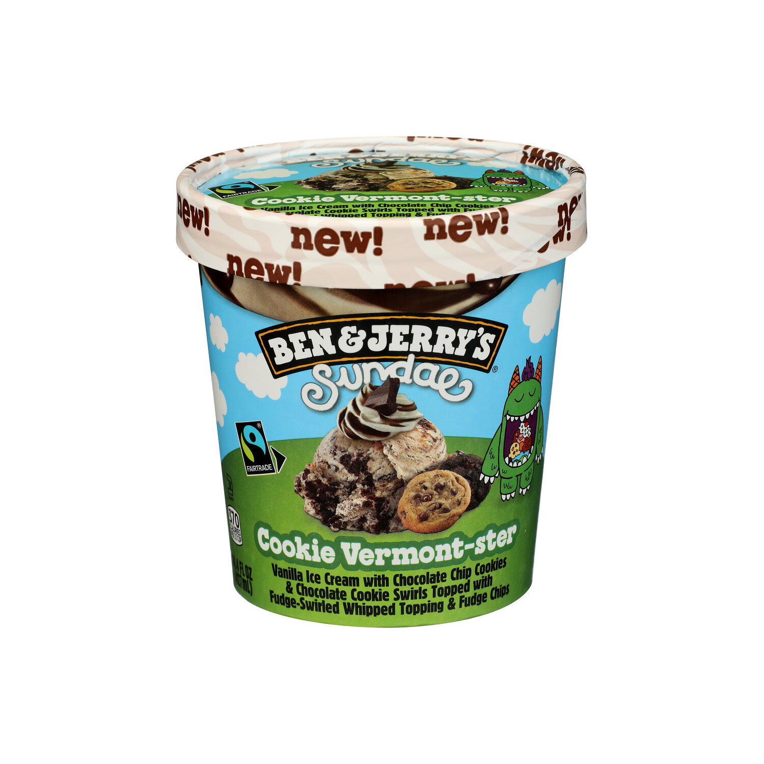 BEN & JERRY'S Cookie Vermont-Ster Sundae Ice Cream - 14.4 Fluid Ounce Image 1 of 4