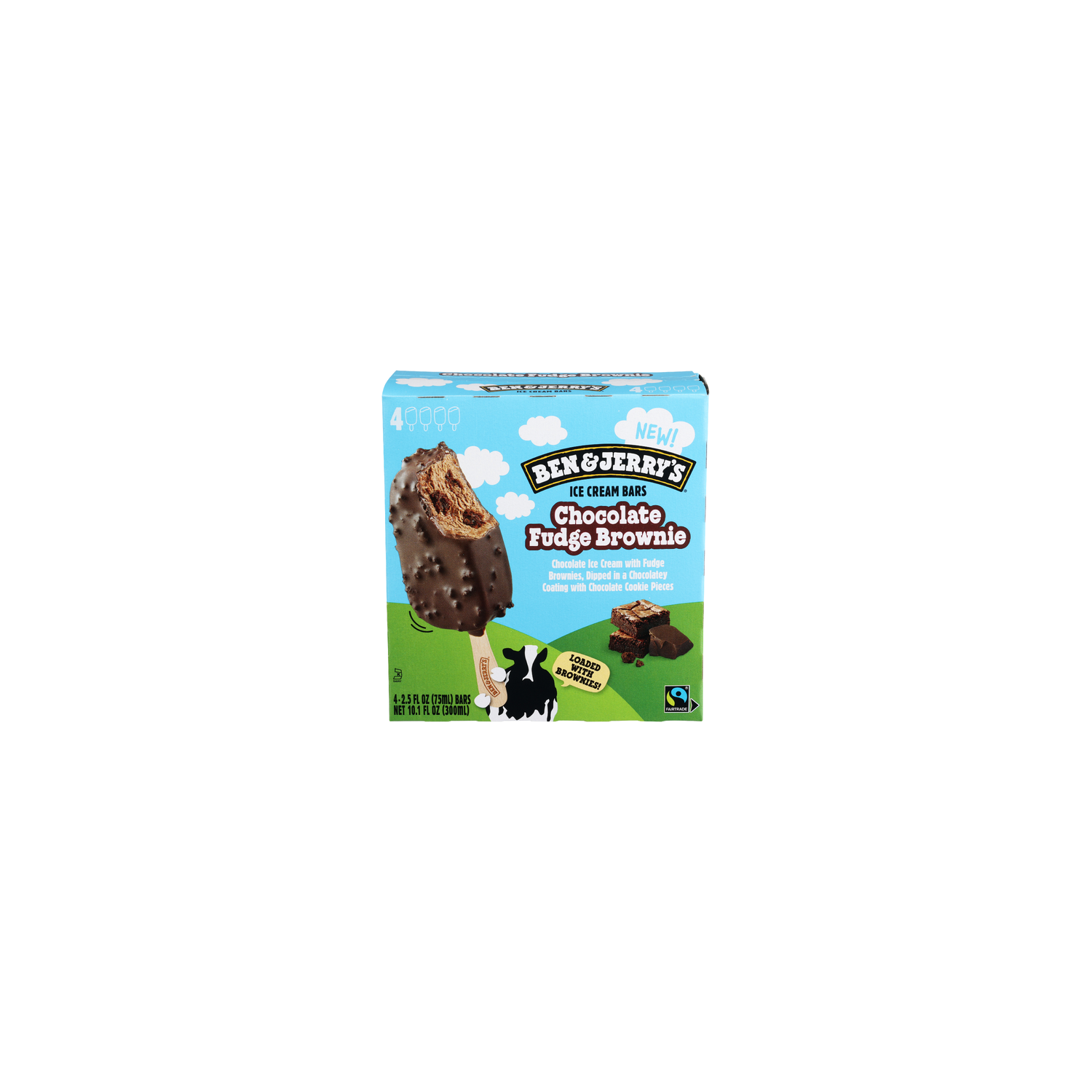 BEN & JERRY'S Chocolate Fudge Brownie Ice Cream Bars - 2.525 Fluid Ounce - 4 Count Image 1 of 4