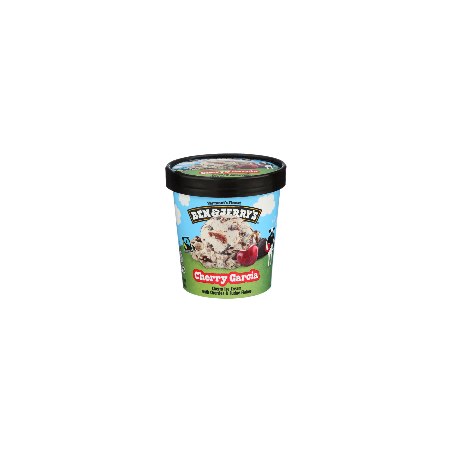 BEN & JERRY's Cherry Garcia Ice Cream With Cherries & Fudge Flakes - 1 Pint Image 1 of 4