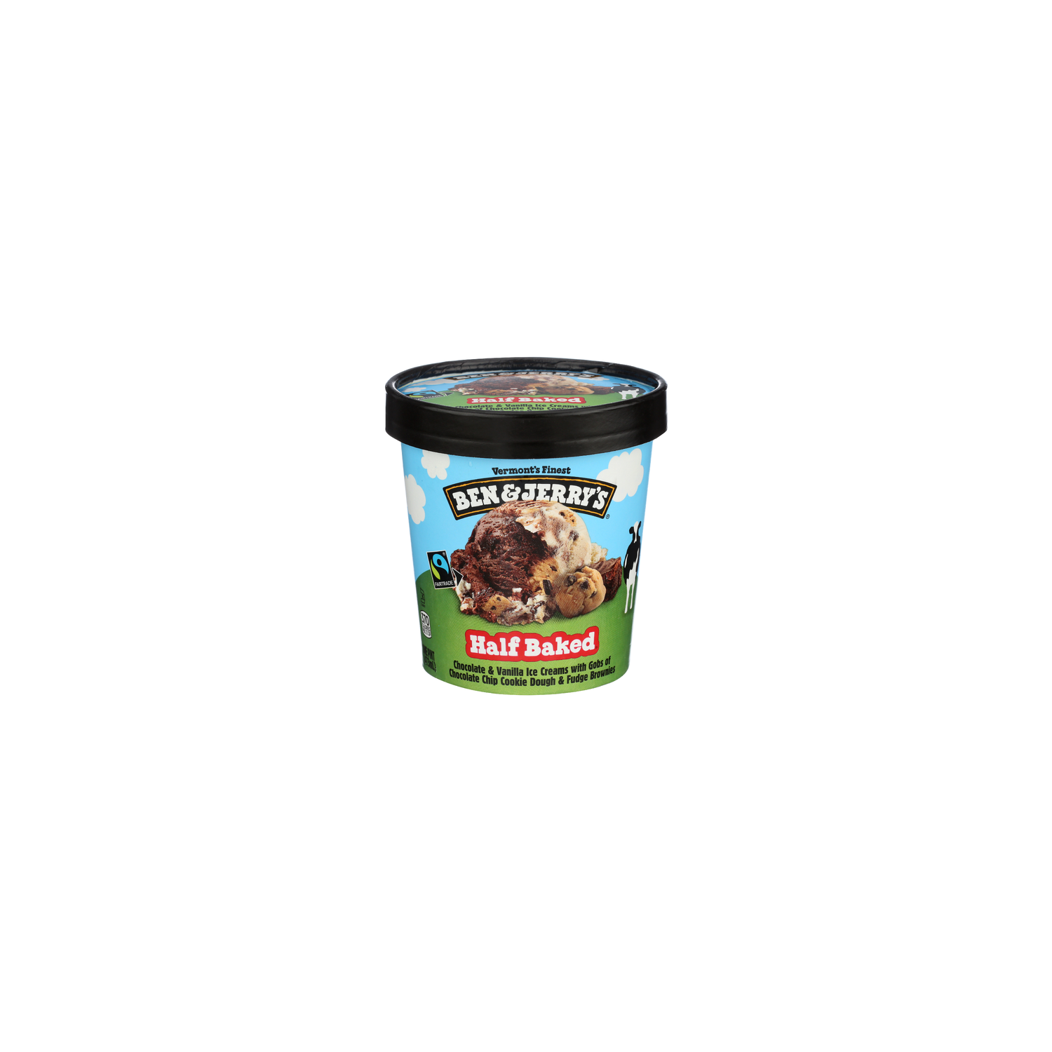 BEN & JERRY's Chocolate & Vanilla Half Baked Ice Cream - 1 Pint Image 1 of 4