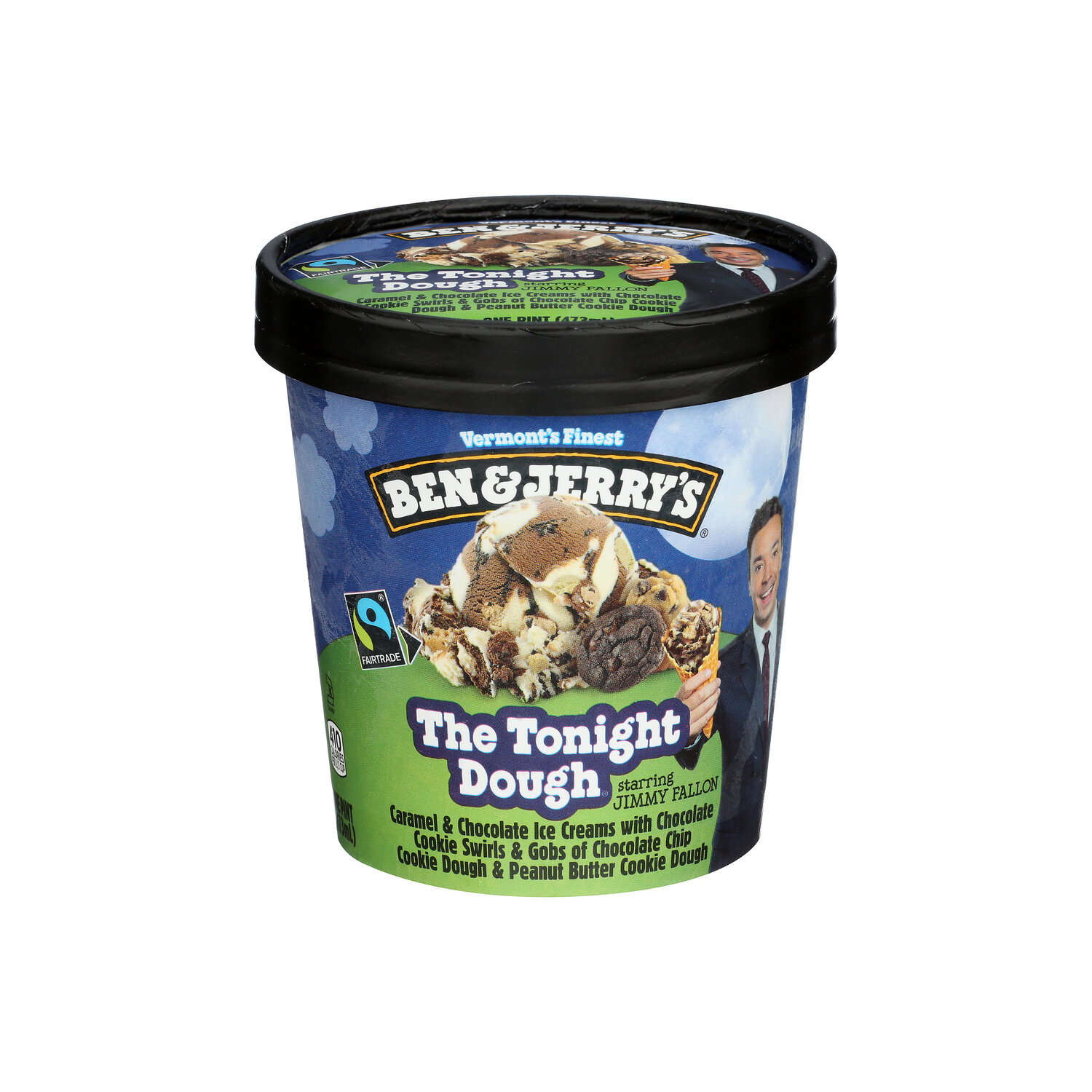 BEN & JERRY's Caramel Caramel & Chocolate The Tonight Dough Starring Jimmy Fallon Ice Creams - 1 Pint Image 1 of 4