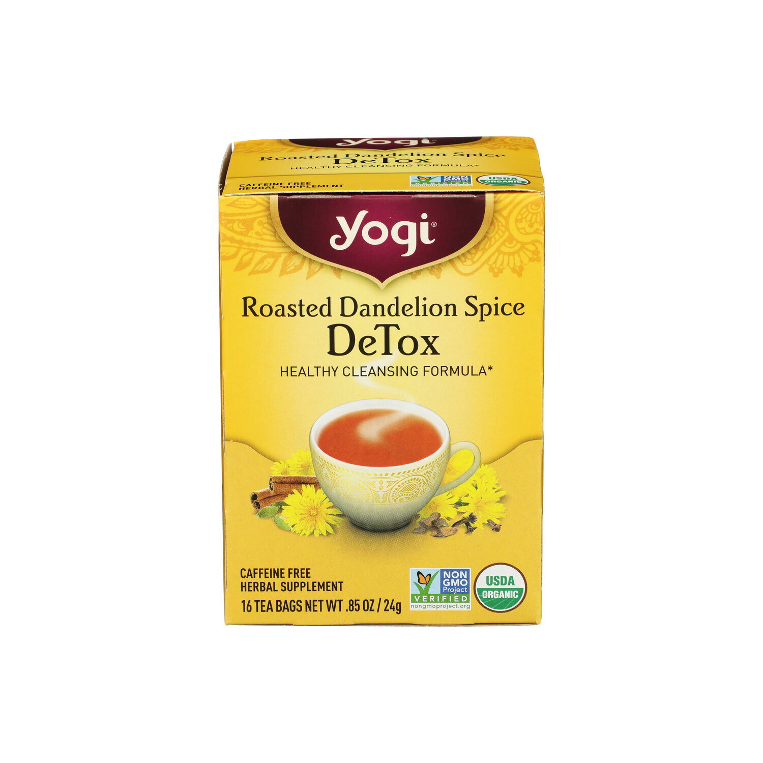 Yogitea Spiced Cocoa Tea Bags Roasted Dandelion Spice Detox - 0.053 Ounce - 16 Count Image 1 of 3