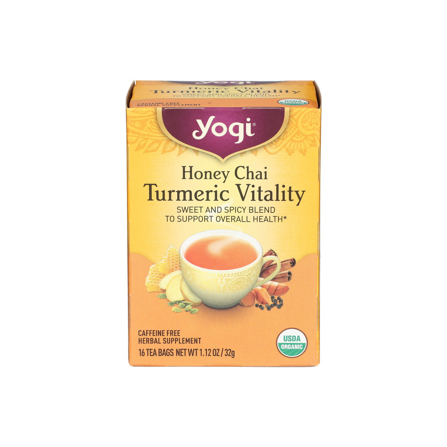Yogi Honey Chai Turmeric Vitality Spicy Sweet - 0.07 Ounce - 16 Count Image 1 of 2