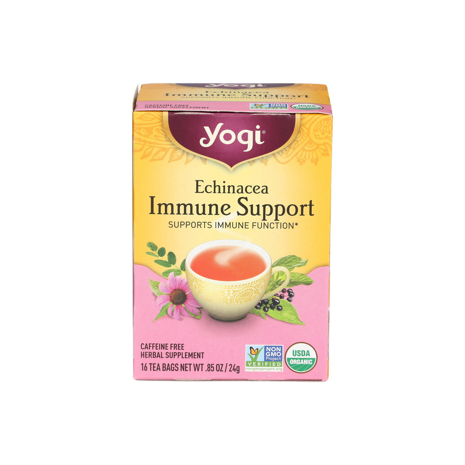 Yogi Tea Minty Sweet Echinacea Immune Support - 0.053 Ounce - 16 Count Image 1 of 2