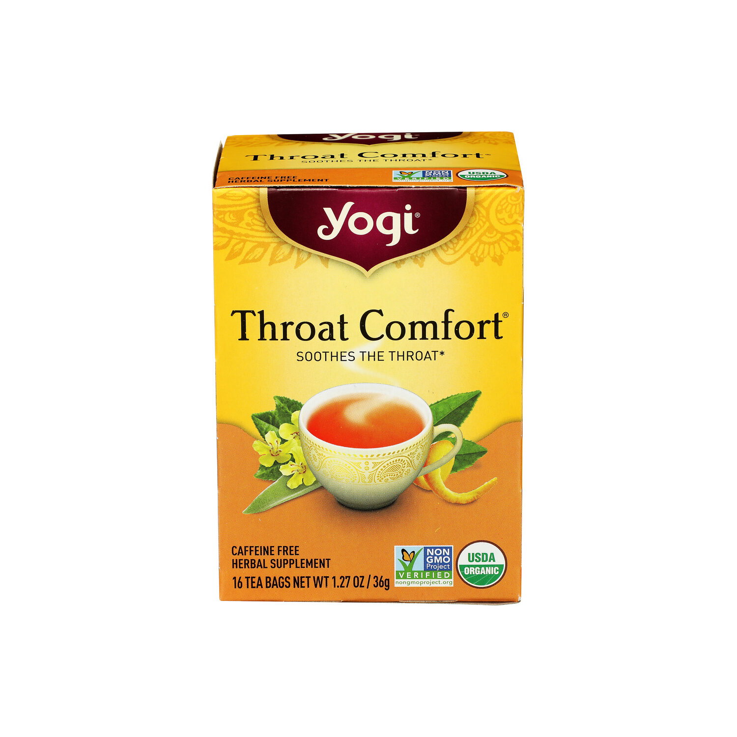 Yogitea Sweet Tea Bags Throat Comfort - 0.079 Ounce - 16 Count Image 1 of 3