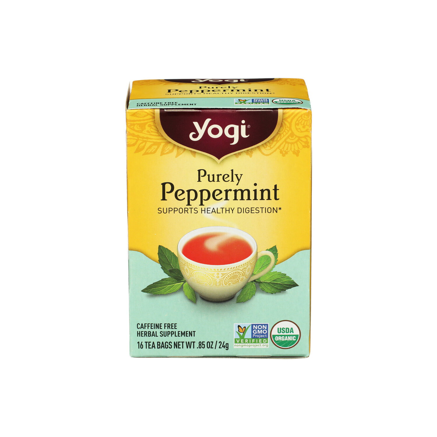 Yogitea Peppermint Tea Bags Purely - 0.053 Ounce - 16 Count Image 1 of 3