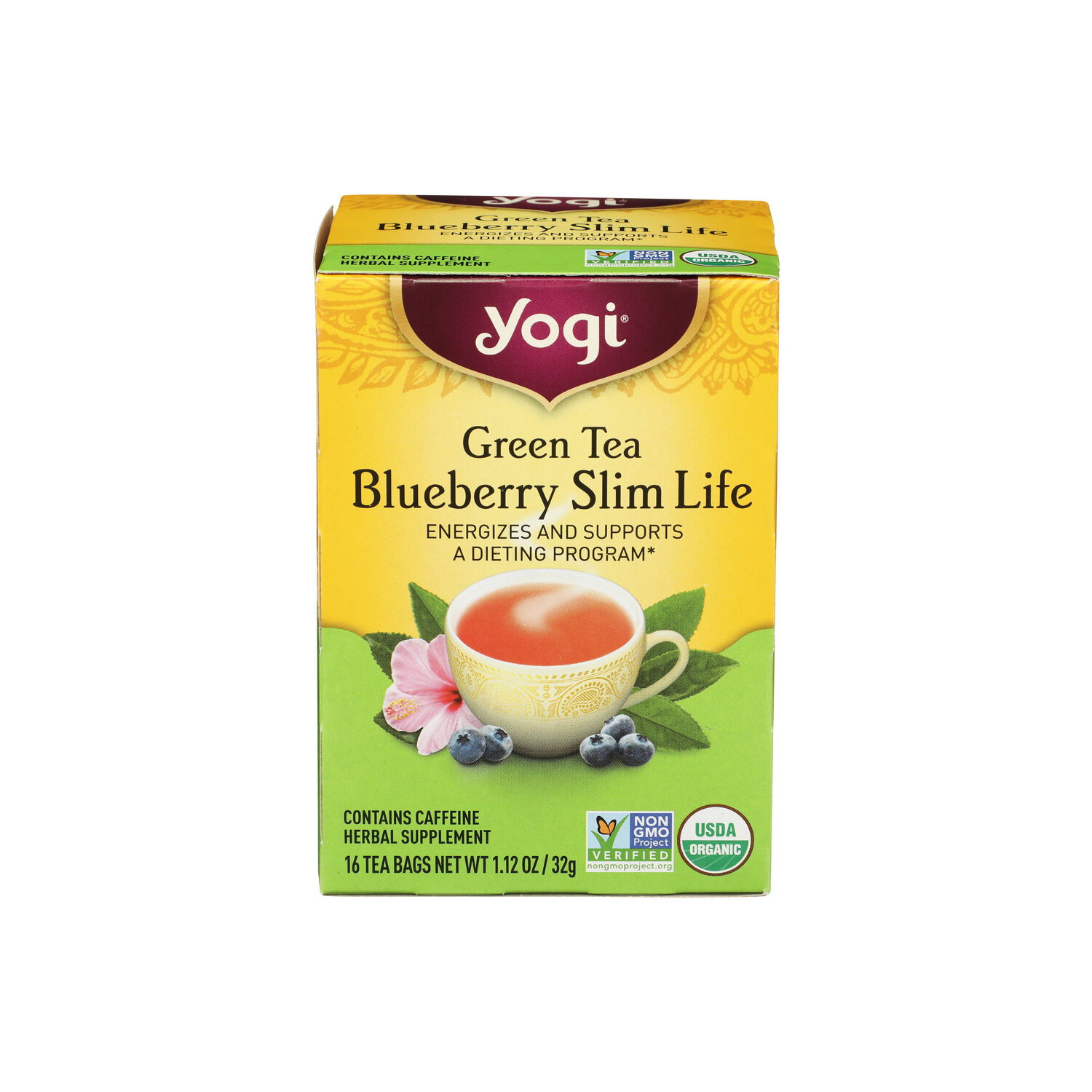 Yogi Blueberry Slim Life Tea Bags Green - 0.07 Ounce - 16 Count Image 1 of 2
