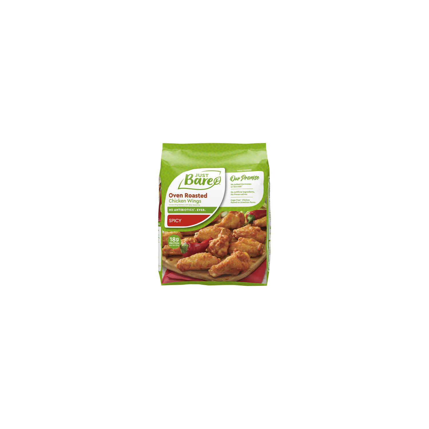 Just Bare Spicy Oven Roasted Chicken Wings - 19.2 Ounce