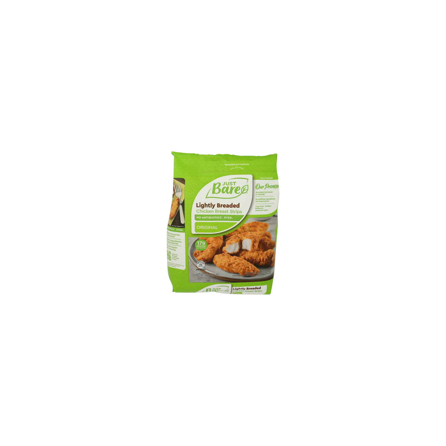 Just Bare Natural Lightly Breaded Breast Strip - 24 Ounce Image 1 of 3