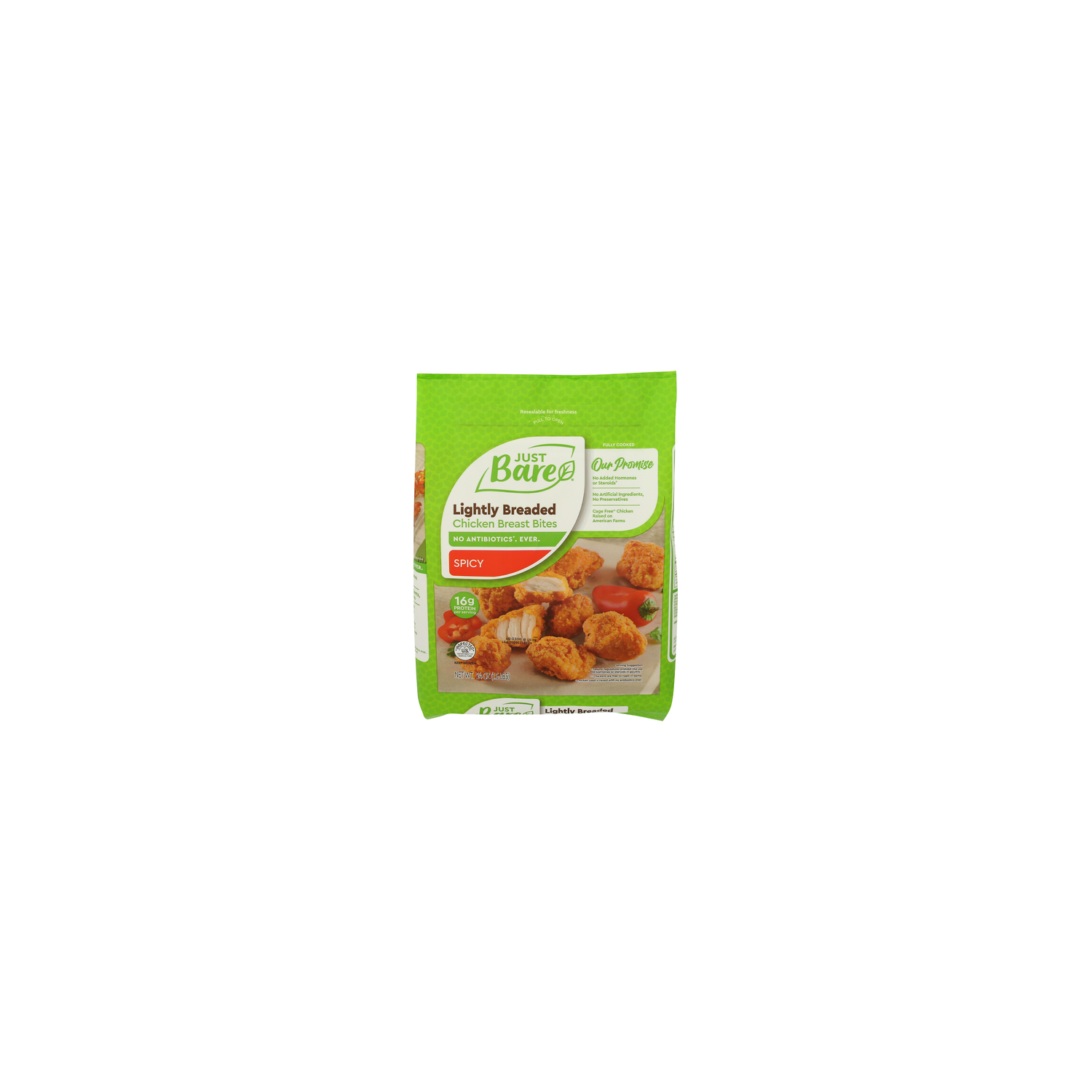 Just Bare Spicy Breaded Lightly Breast Bite - 24 Ounce Image 1 of 3