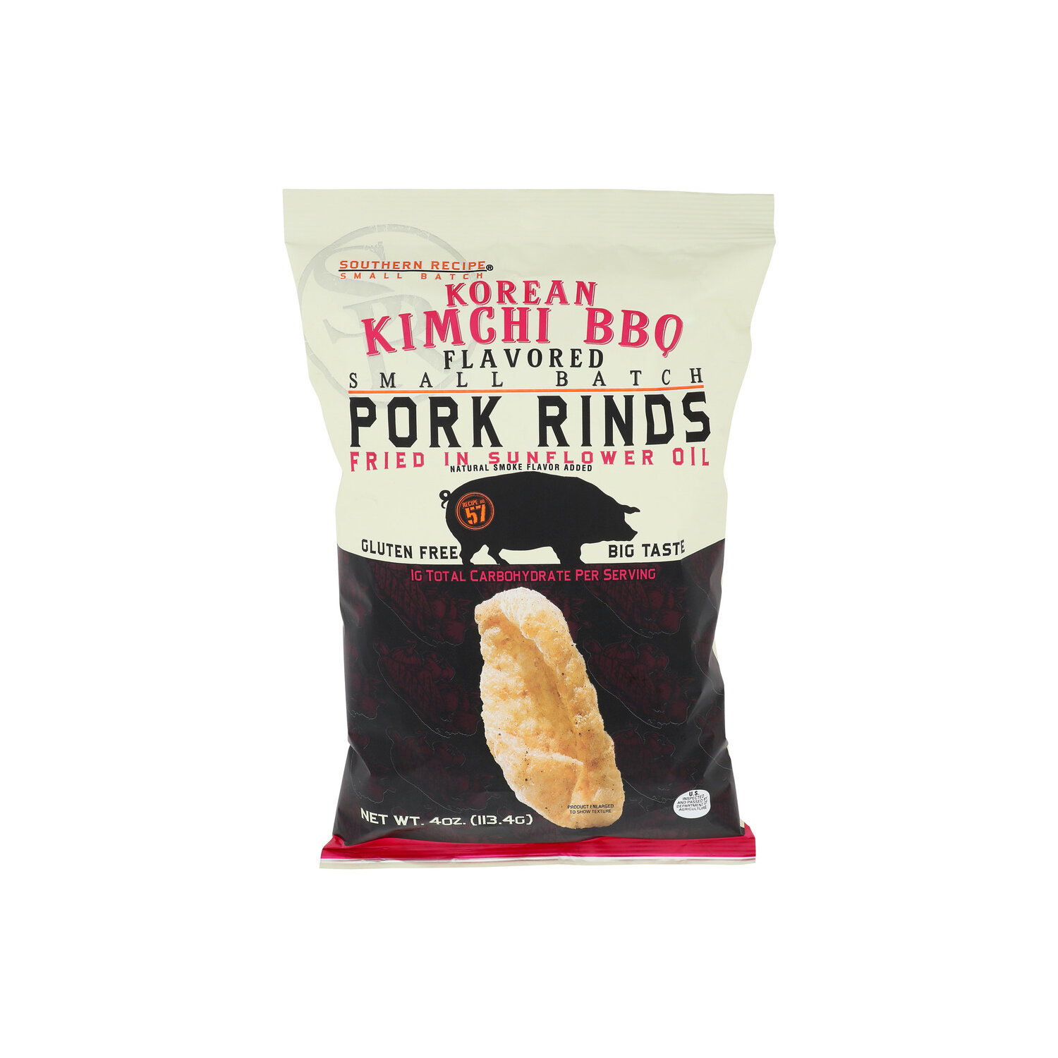 Southern Recipe Small Bat Pork Rind Kimchi BBQ - 4 Ounce Image 1 of 4