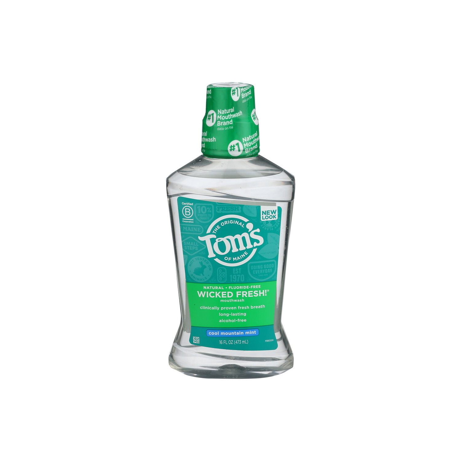 TOM's Of Maine Cool Mountain Mint Wicked Fresh! Fluoride-Free Mouthwash - 16 Fluid Ounce Image 1 of 3